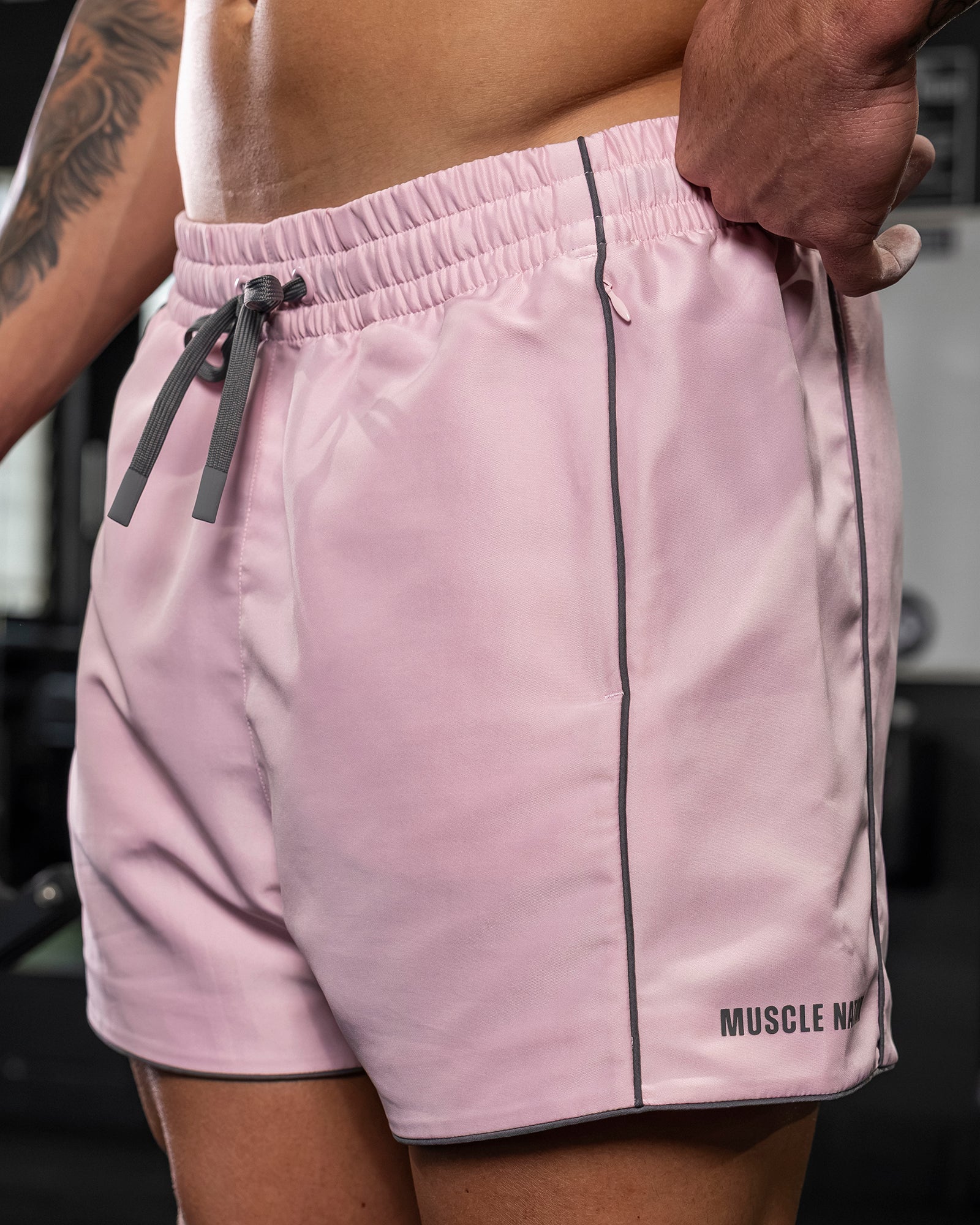 Muscle Nation Shorts Hardline 4" Shorts - Powder Pink