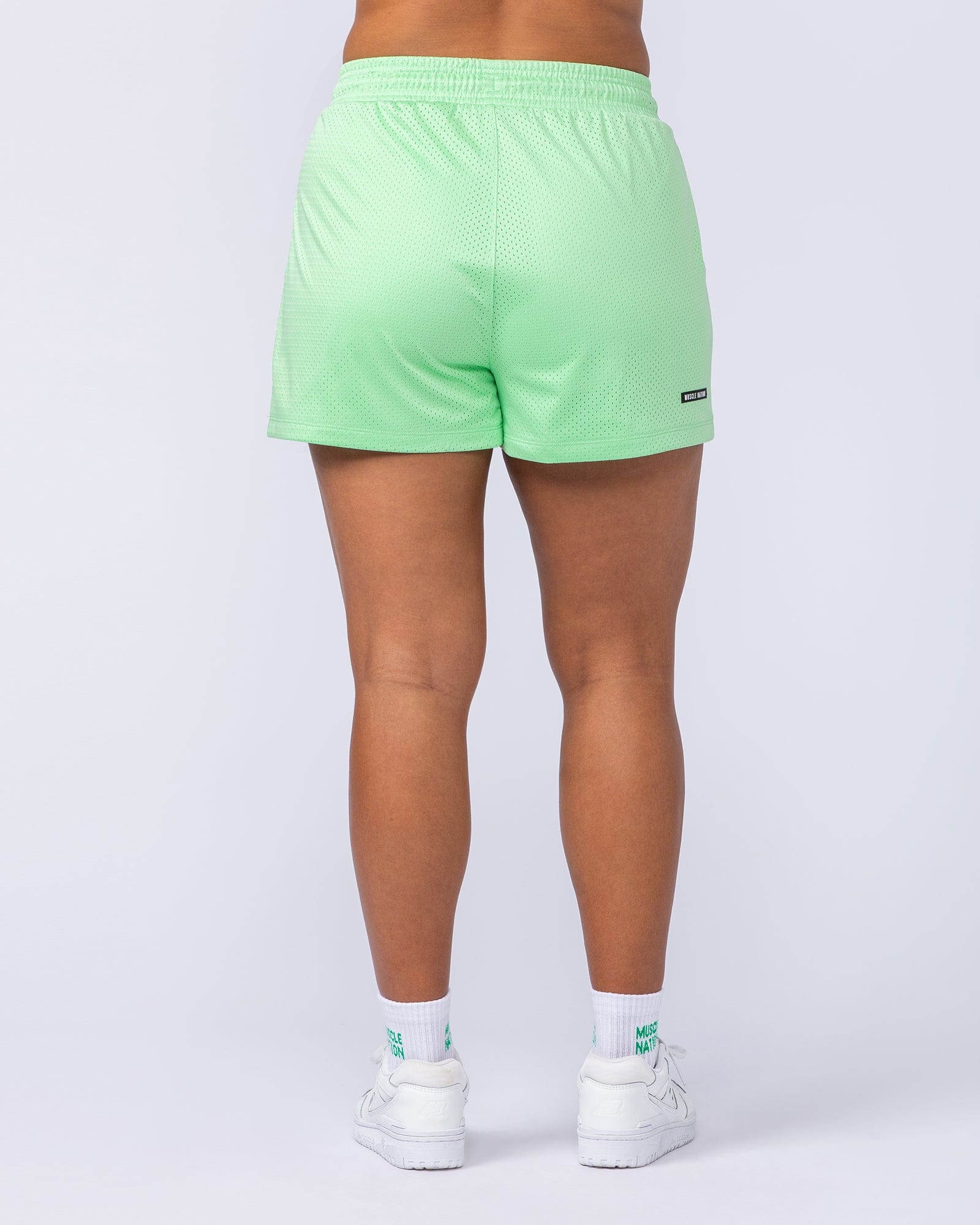 Muscle Nation Shorts Hoops 3" Shorts - Lime Splice