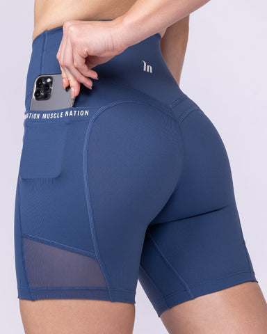 Muscle Nation Shorts Illusion Signature Pocket Bike Shorts - Atlantis