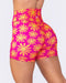 Muscle Nation Shorts Instinct Scrunch Midway Shorts - Cosmo Petals