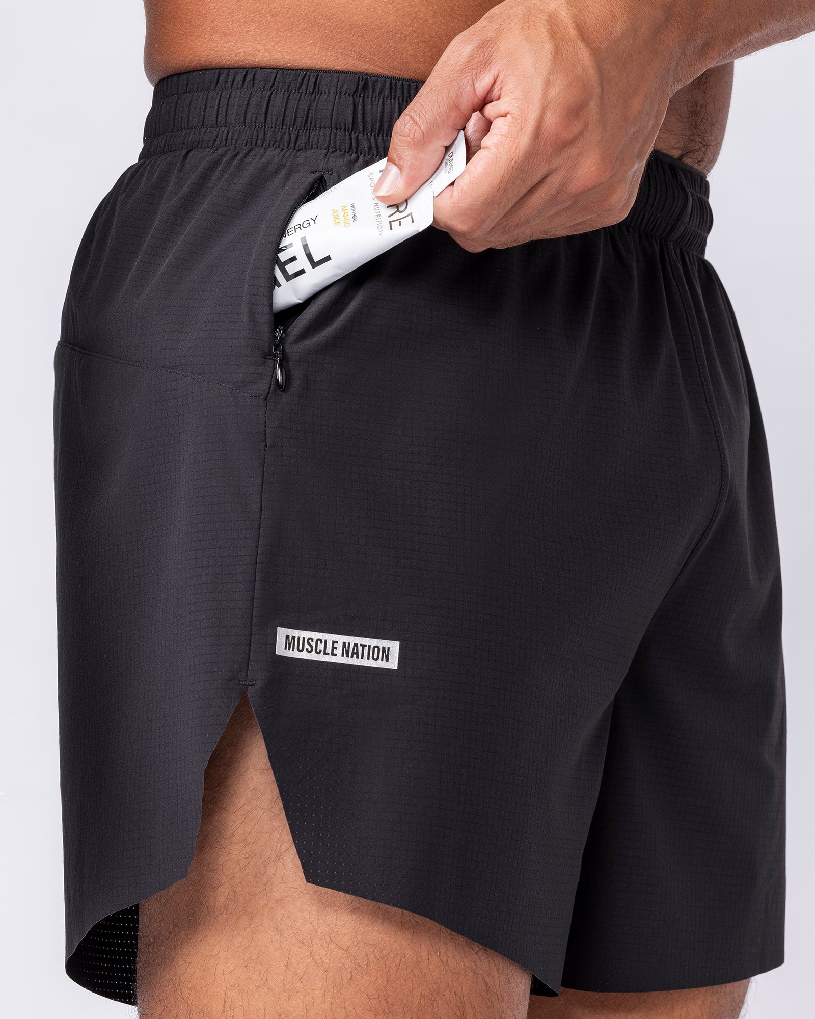 Muscle Nation Shorts Interval 5” Run Shorts - Black