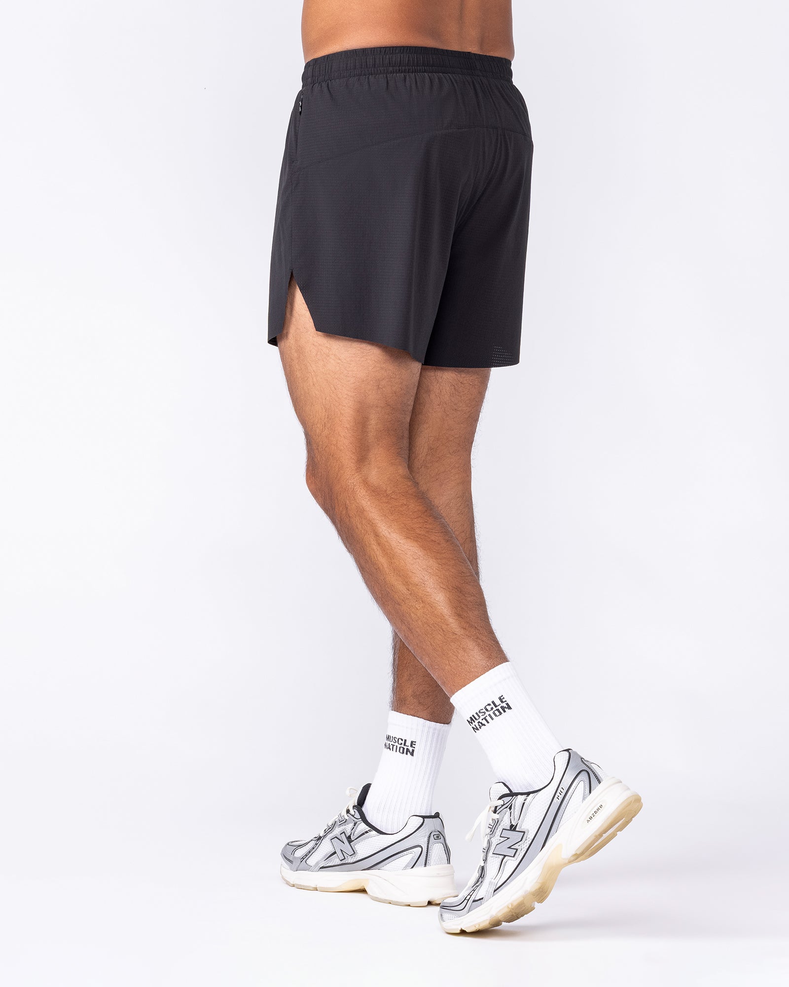 Muscle Nation Shorts Interval 5” Run Shorts - Black