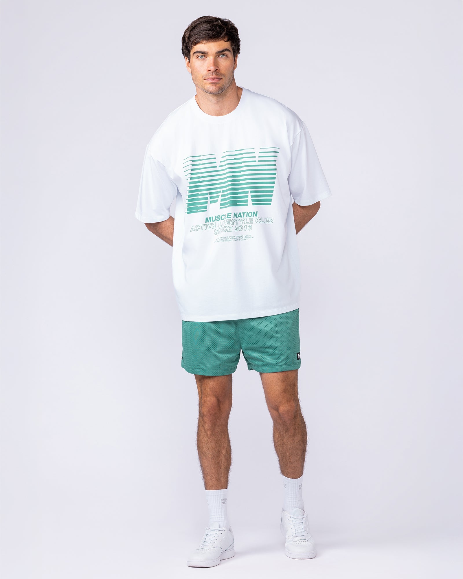 Muscle Nation Shorts Lay Up 3.5" Shorts - Alpine
