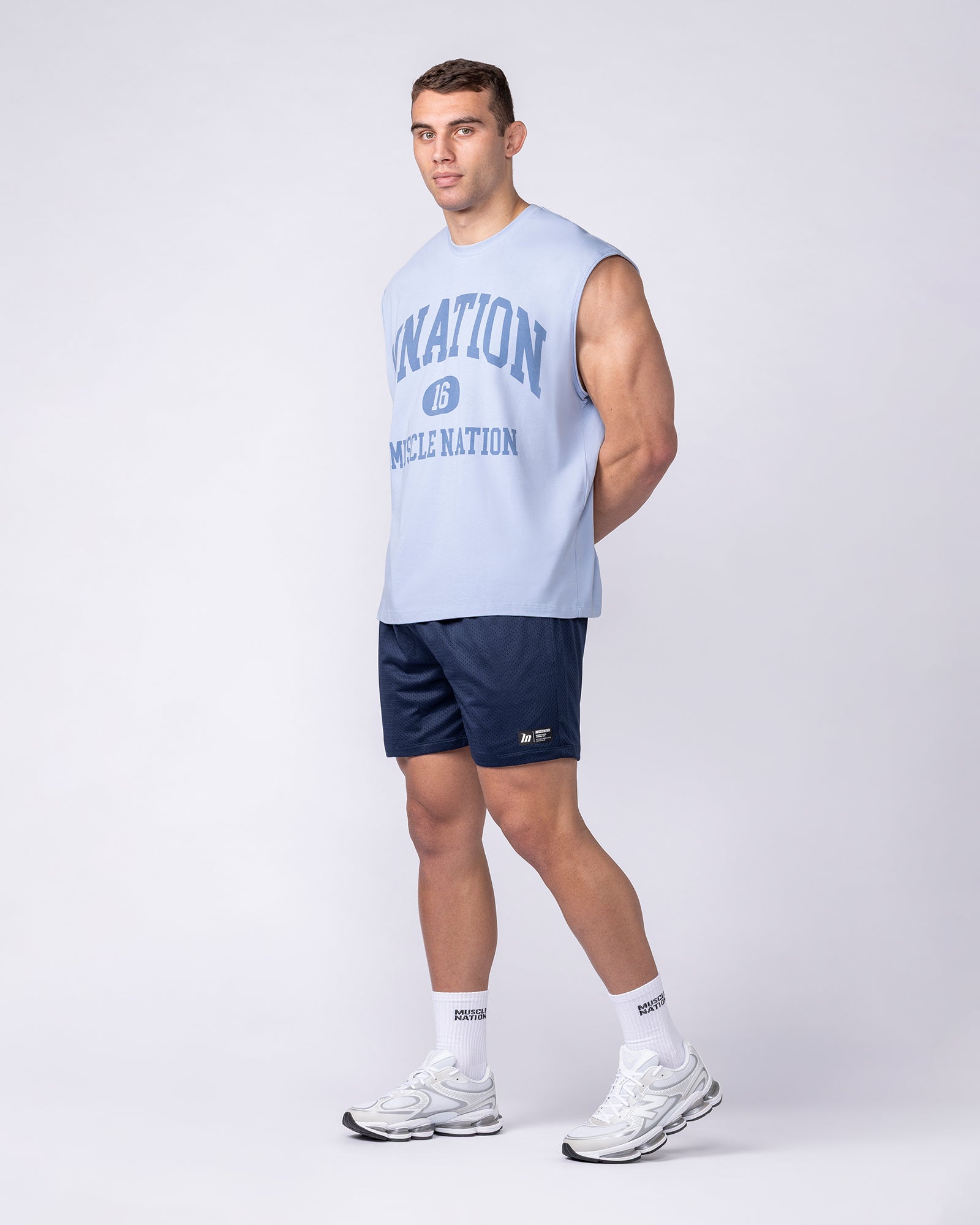 Muscle Nation Shorts Lay Up 3.5" Shorts - Navy