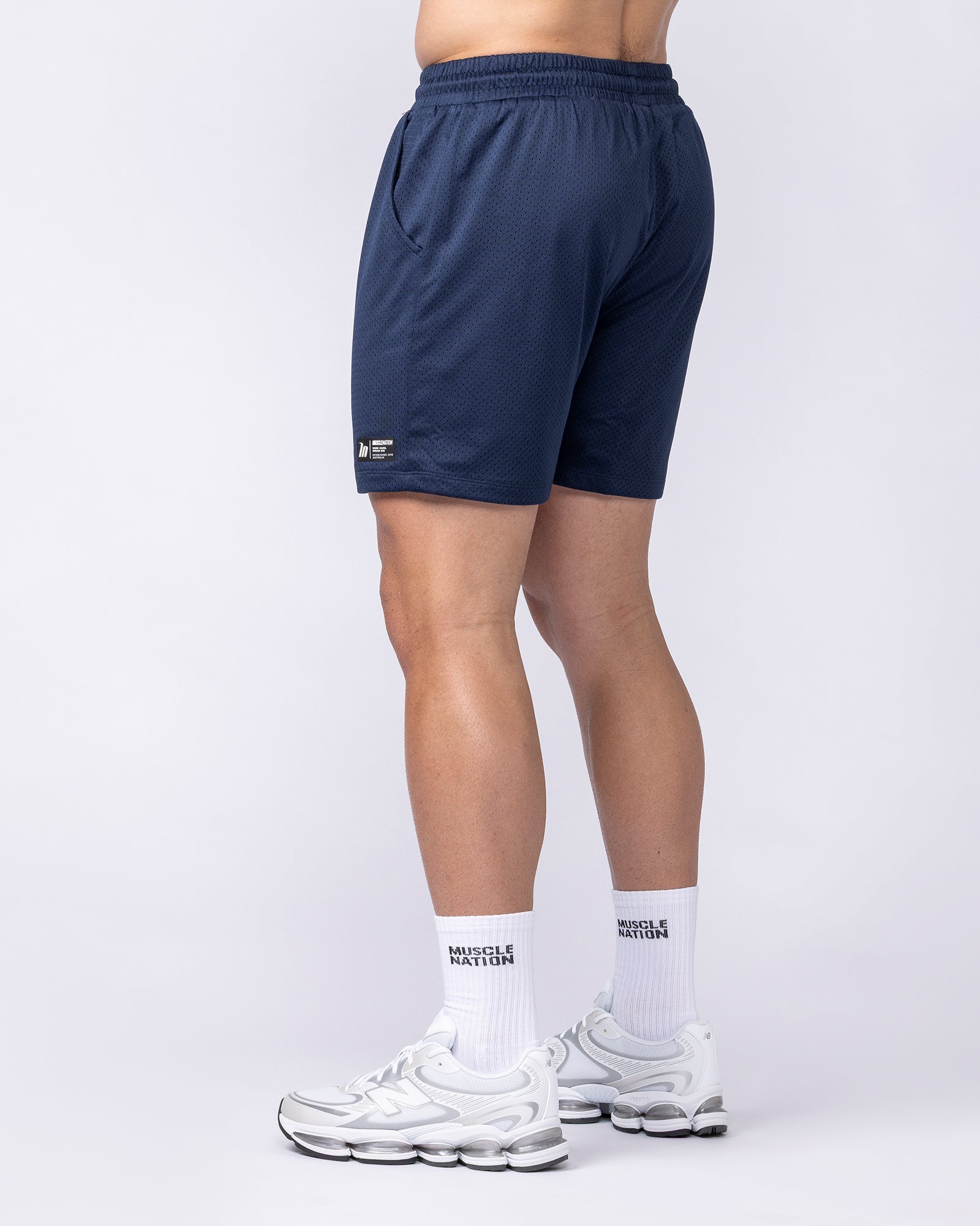 Muscle Nation Shorts Lay Up 3.5" Shorts - Navy