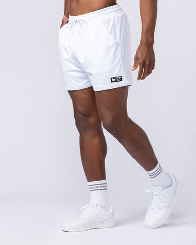 Muscle Nation Shorts Lay Up 3.5" Shorts - White