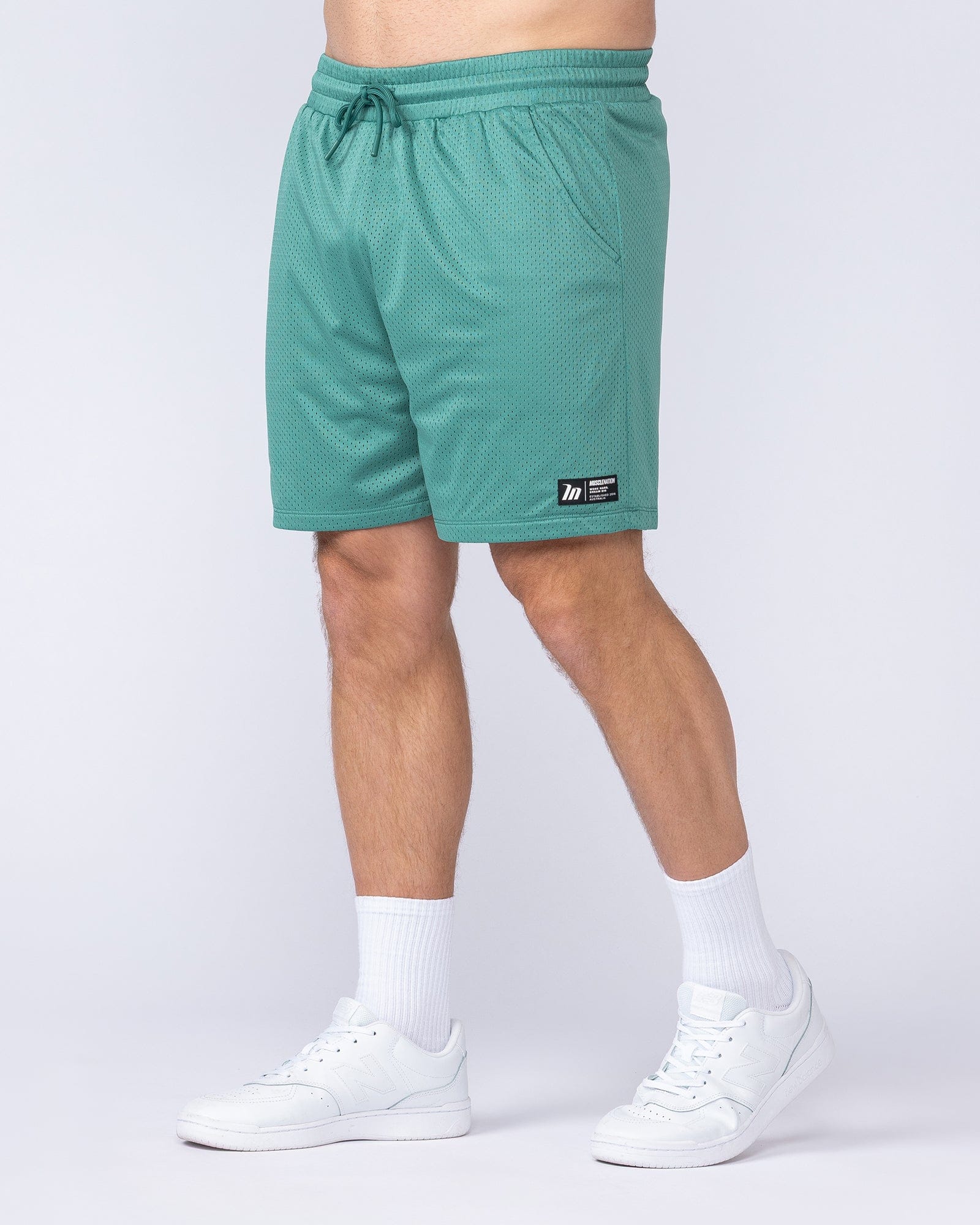 Muscle Nation Shorts Lay Up 5" Shorts - Alpine