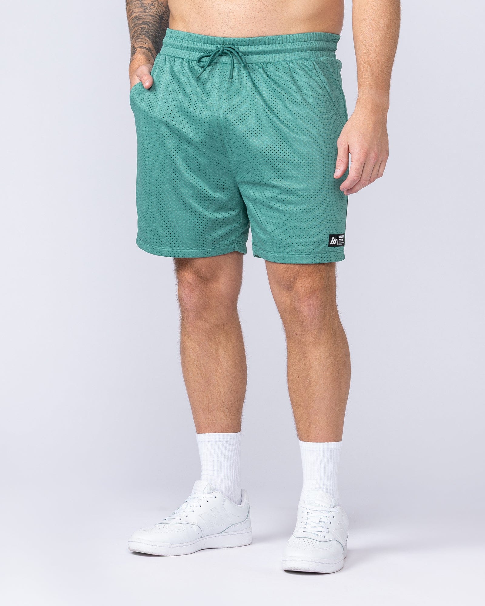 Muscle Nation Shorts Lay Up 5" Shorts - Alpine