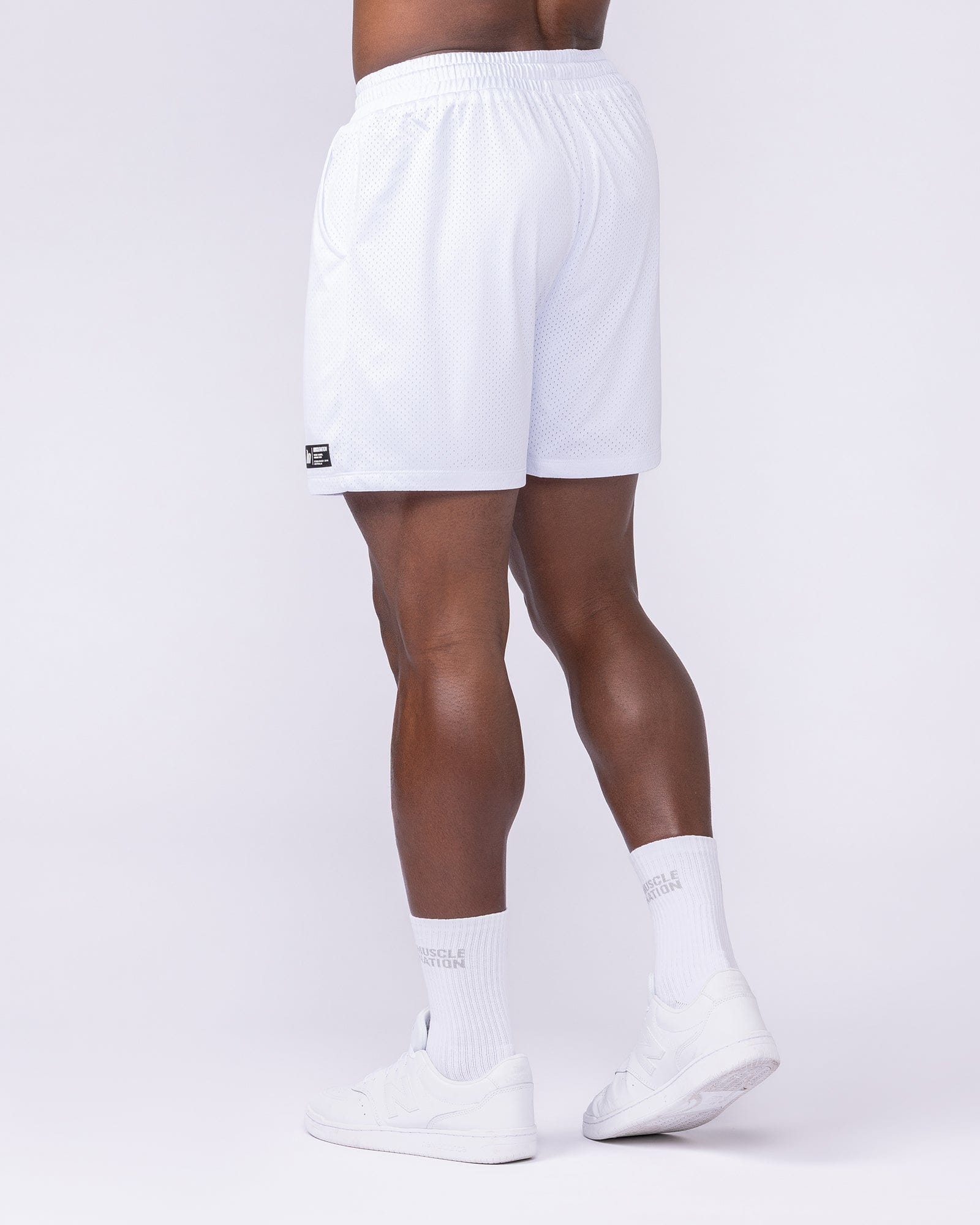 Muscle Nation Shorts Lay Up 5" Shorts - White
