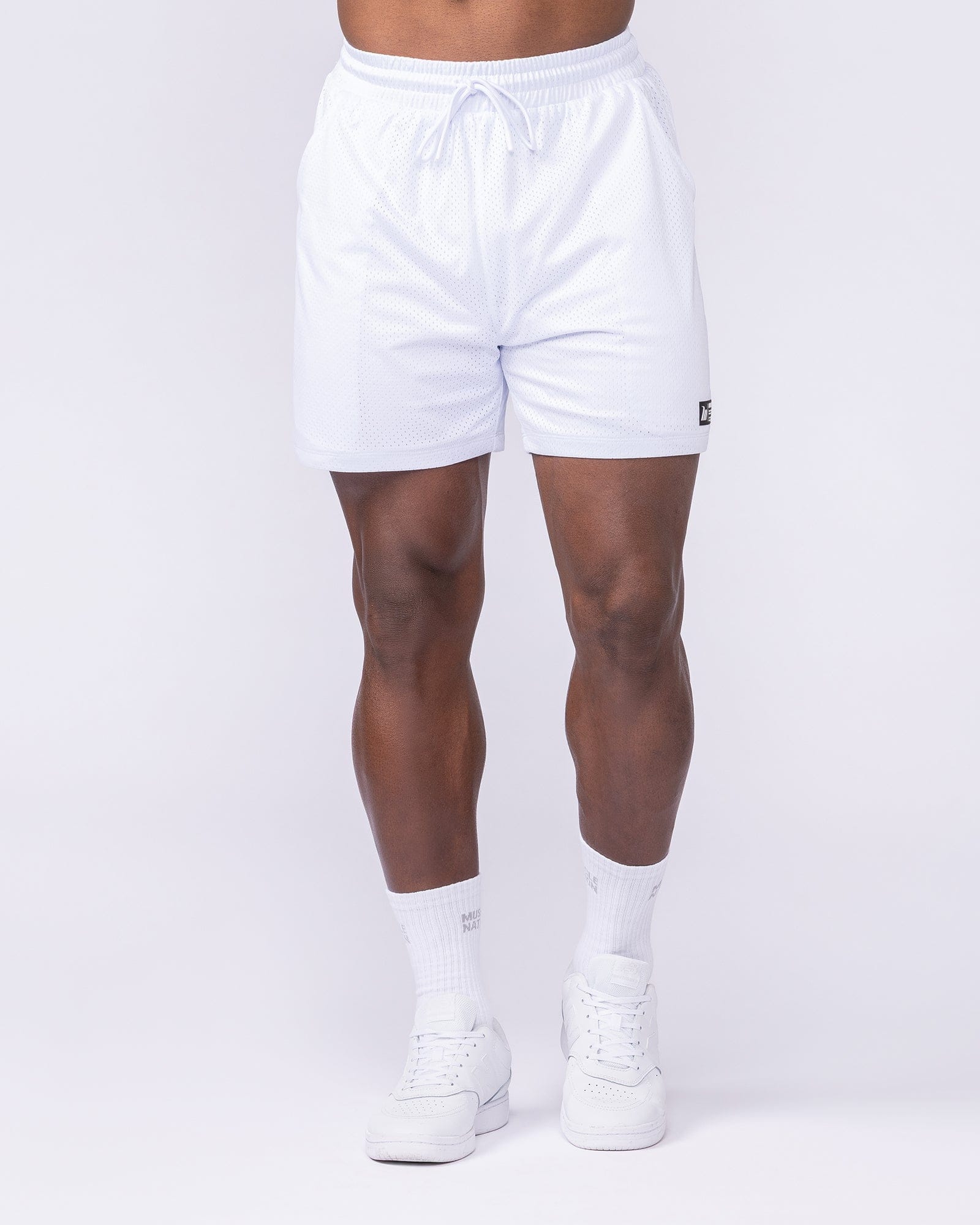 Muscle Nation Shorts Lay Up 5" Shorts - White