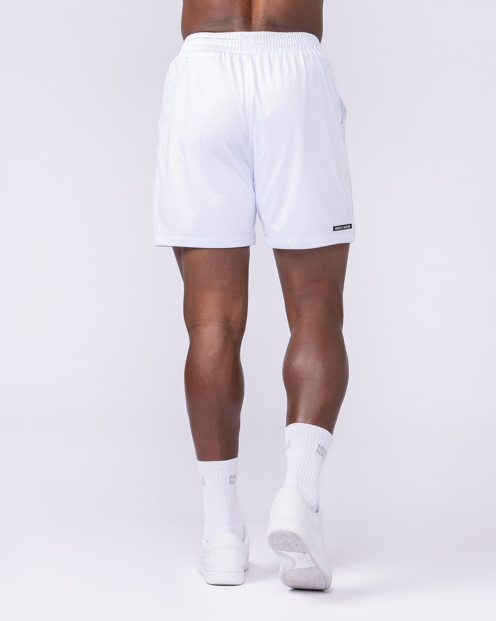 Muscle Nation Shorts Lay Up 5" Shorts - White