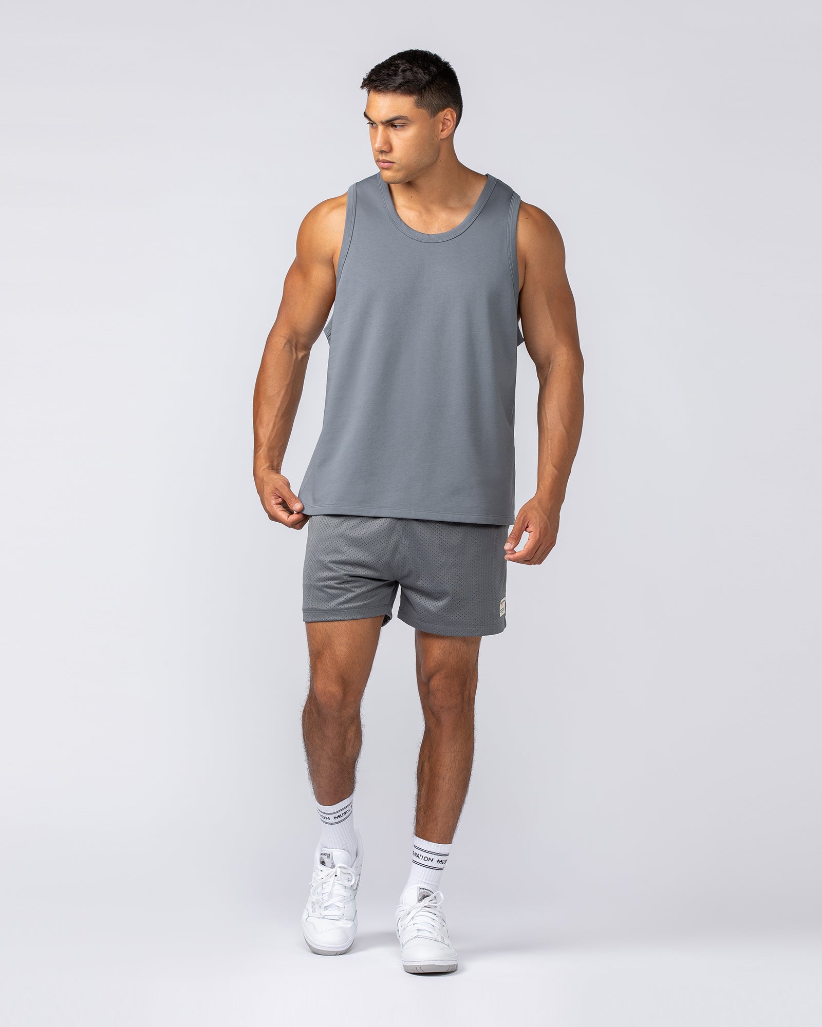 Muscle Nation Shorts Lee Lem Lay Up 3.5" Shorts - Platinum Grey