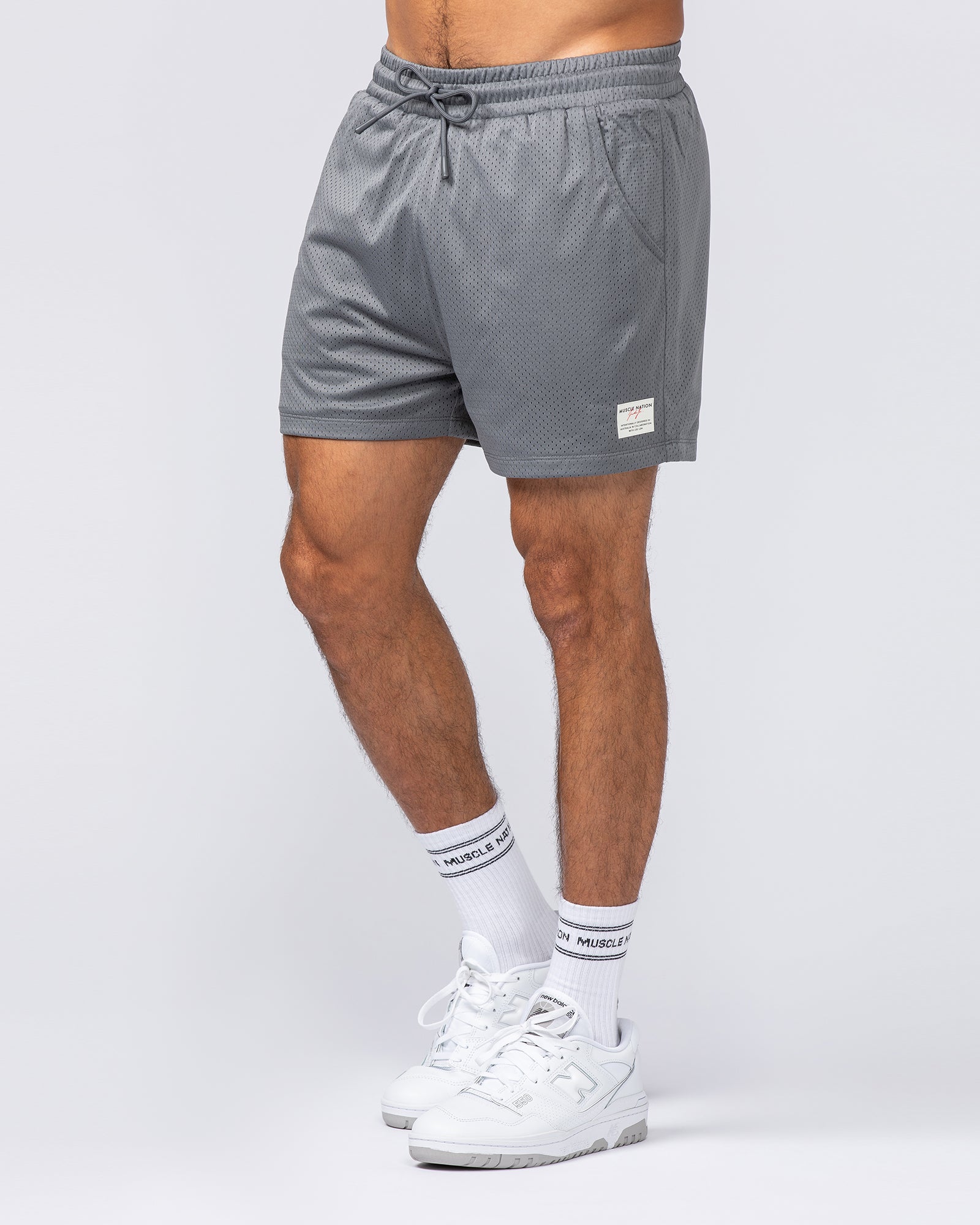 Muscle Nation Shorts Lee Lem Lay Up 3.5" Shorts - Platinum Grey