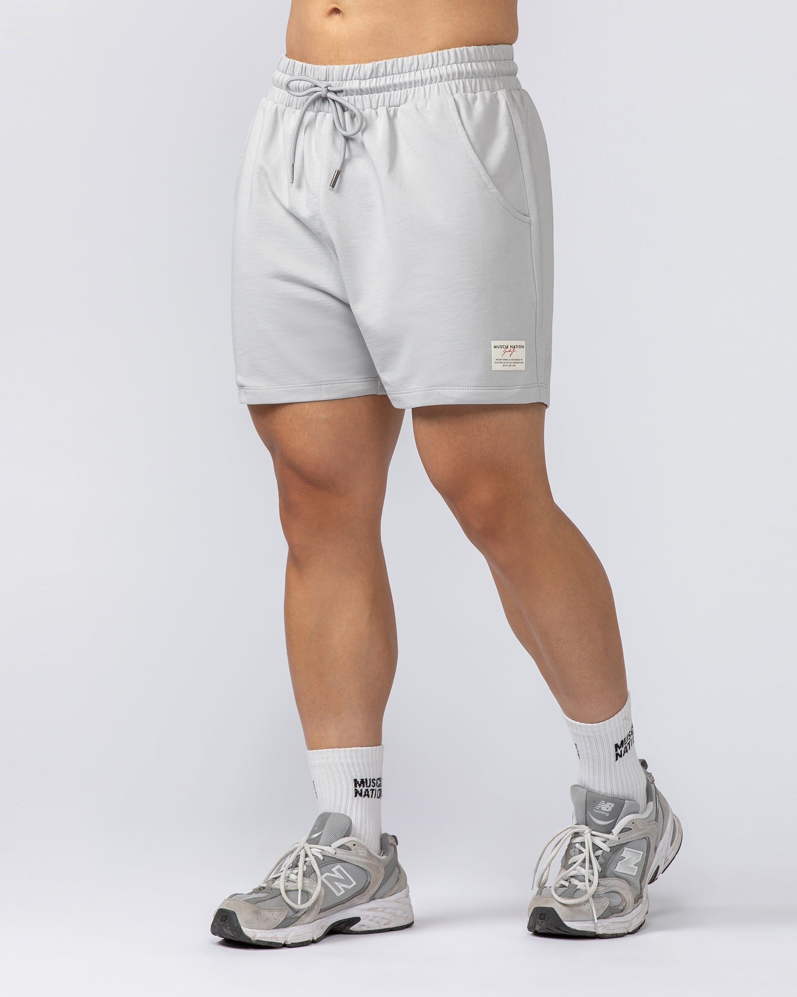 Muscle Nation Shorts Lee Lem Loopback Shorts - Ice Grey