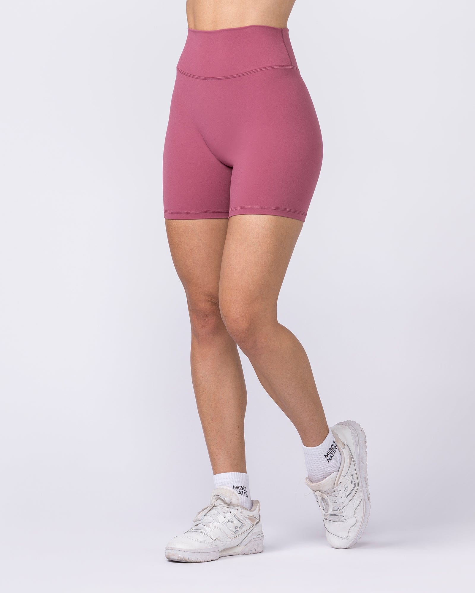 Muscle Nation Shorts Liberty High Rise Bike Shorts - Maple
