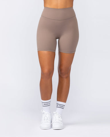 Muscle Nation Shorts Liberty High Rise Bike Shorts - Mushroom