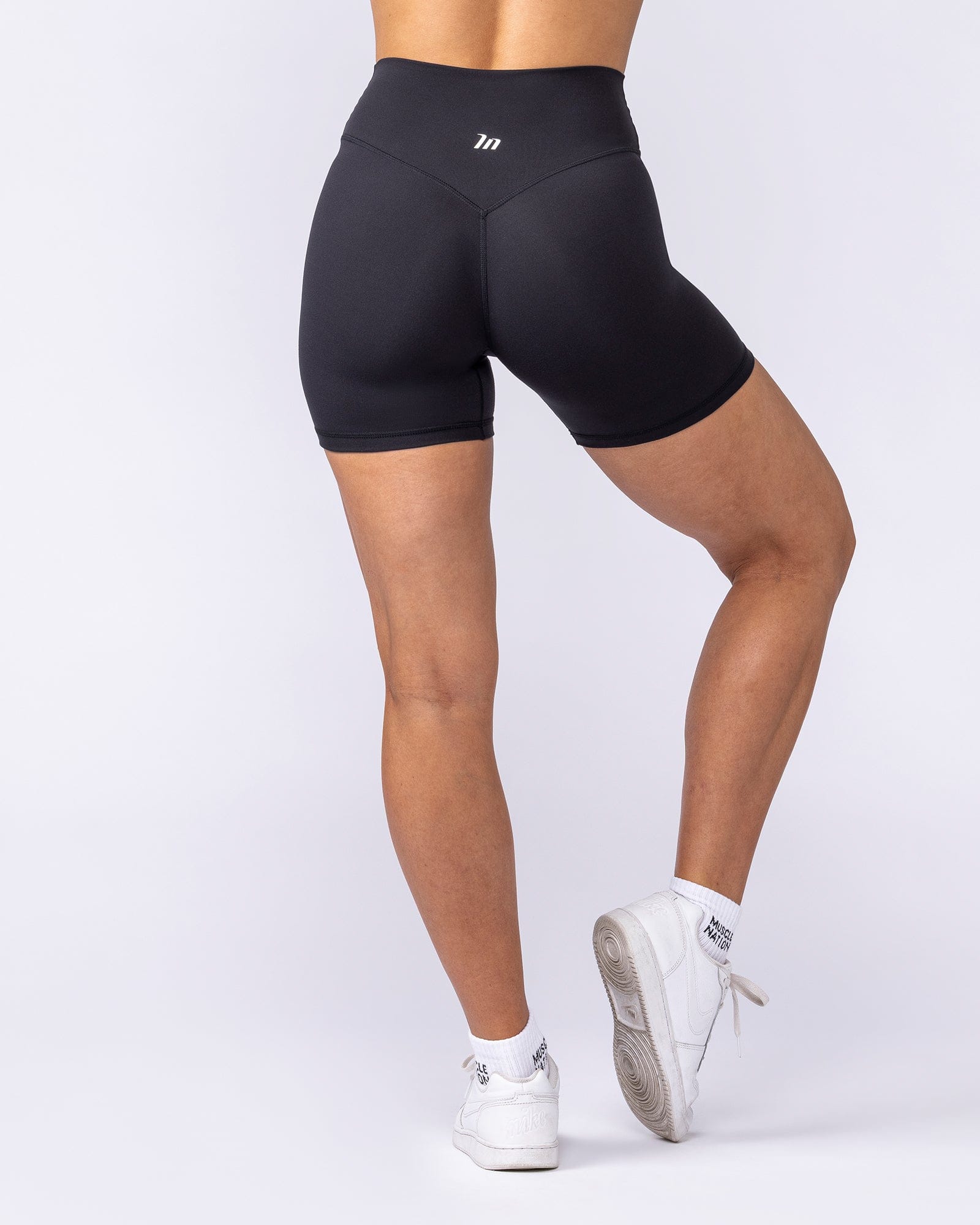 Muscle Nation Shorts Liberty High Rise Midway Shorts - Black