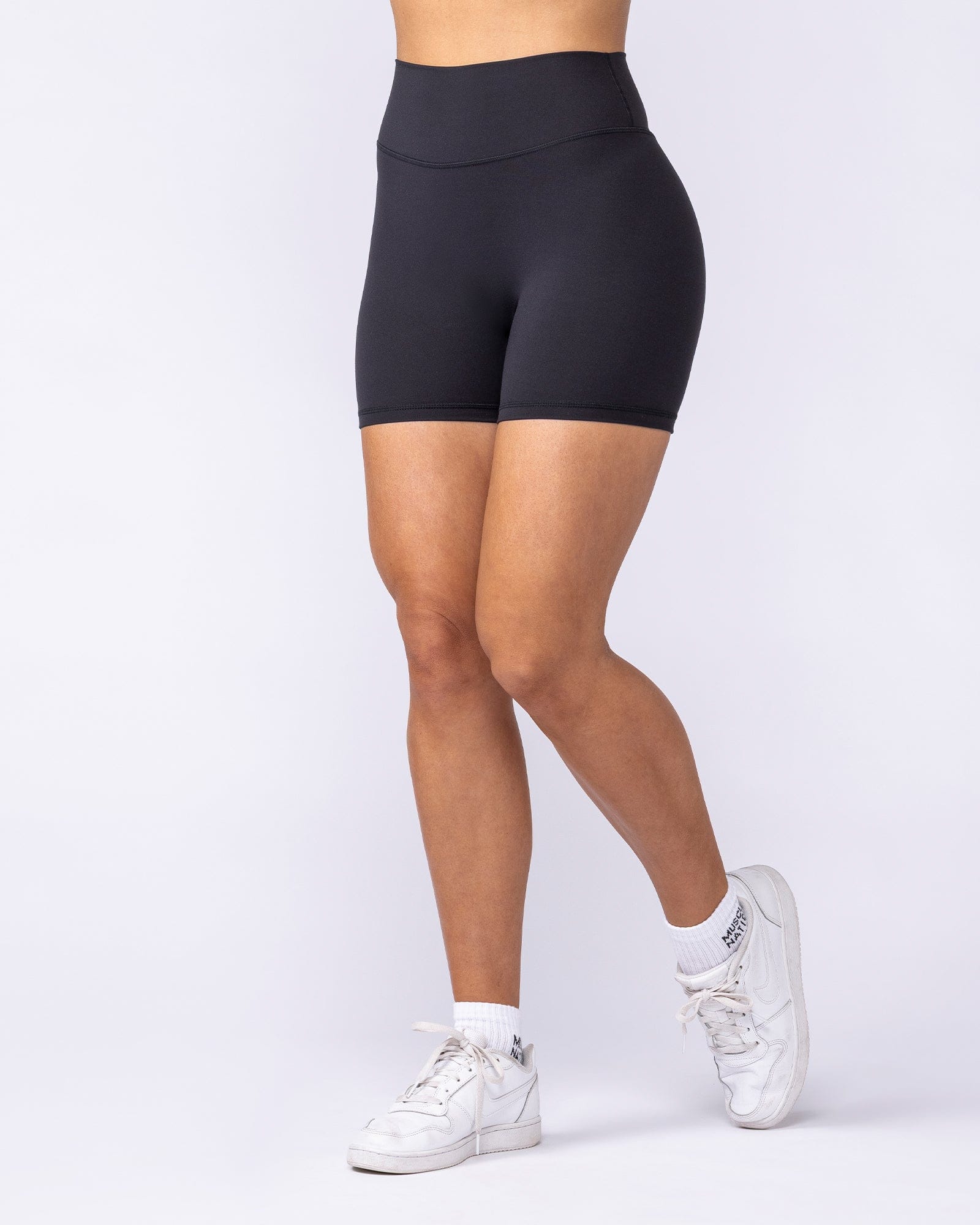 Muscle Nation Shorts Liberty High Rise Midway Shorts - Black