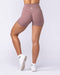 Muscle Nation Shorts Liberty High Rise Midway Shorts - Mocha Berry