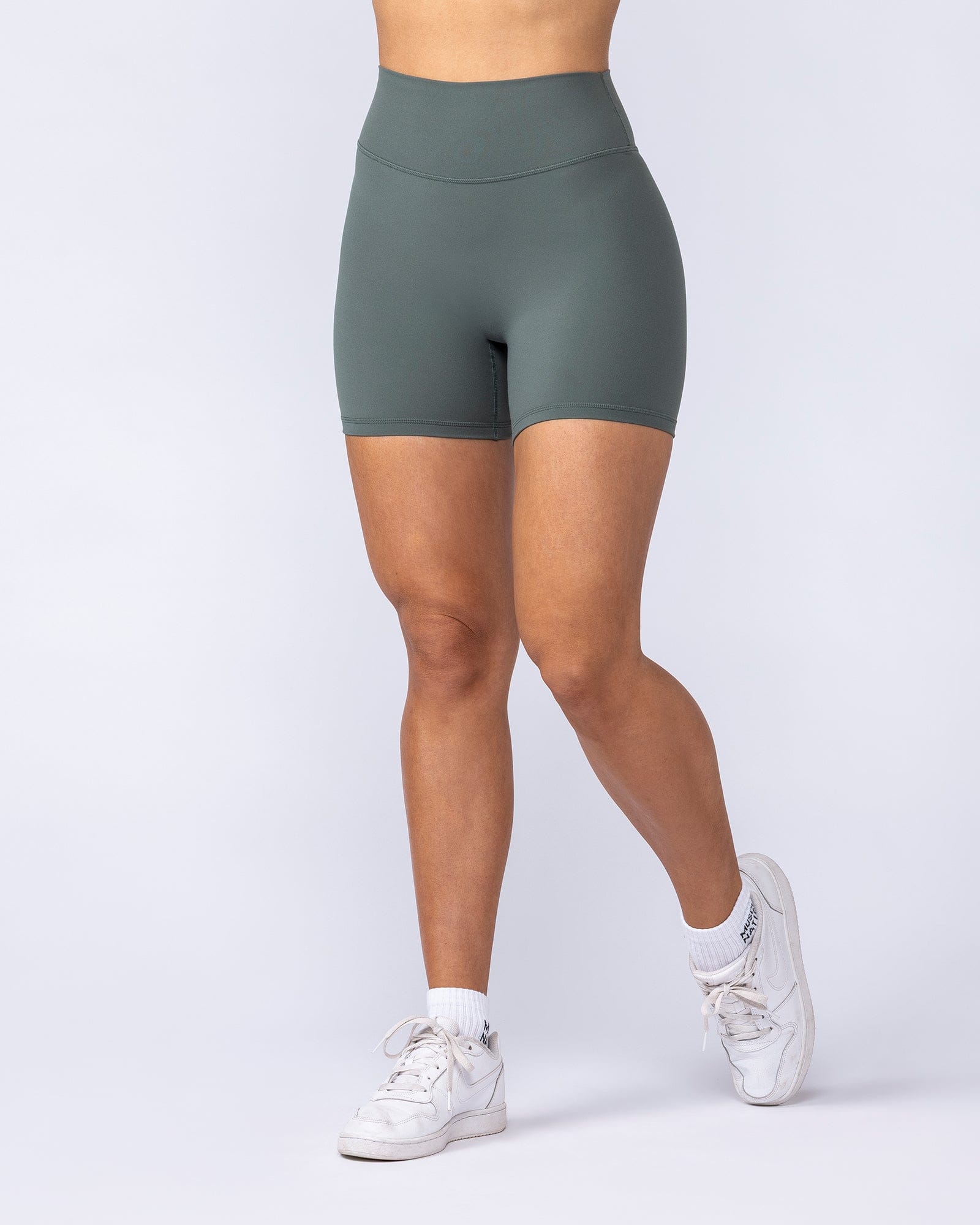 Muscle Nation Shorts Liberty High Rise Midway Shorts - Pine