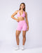 Muscle Nation Shorts Liberty High Rise Midway Shorts - Pink Frosting