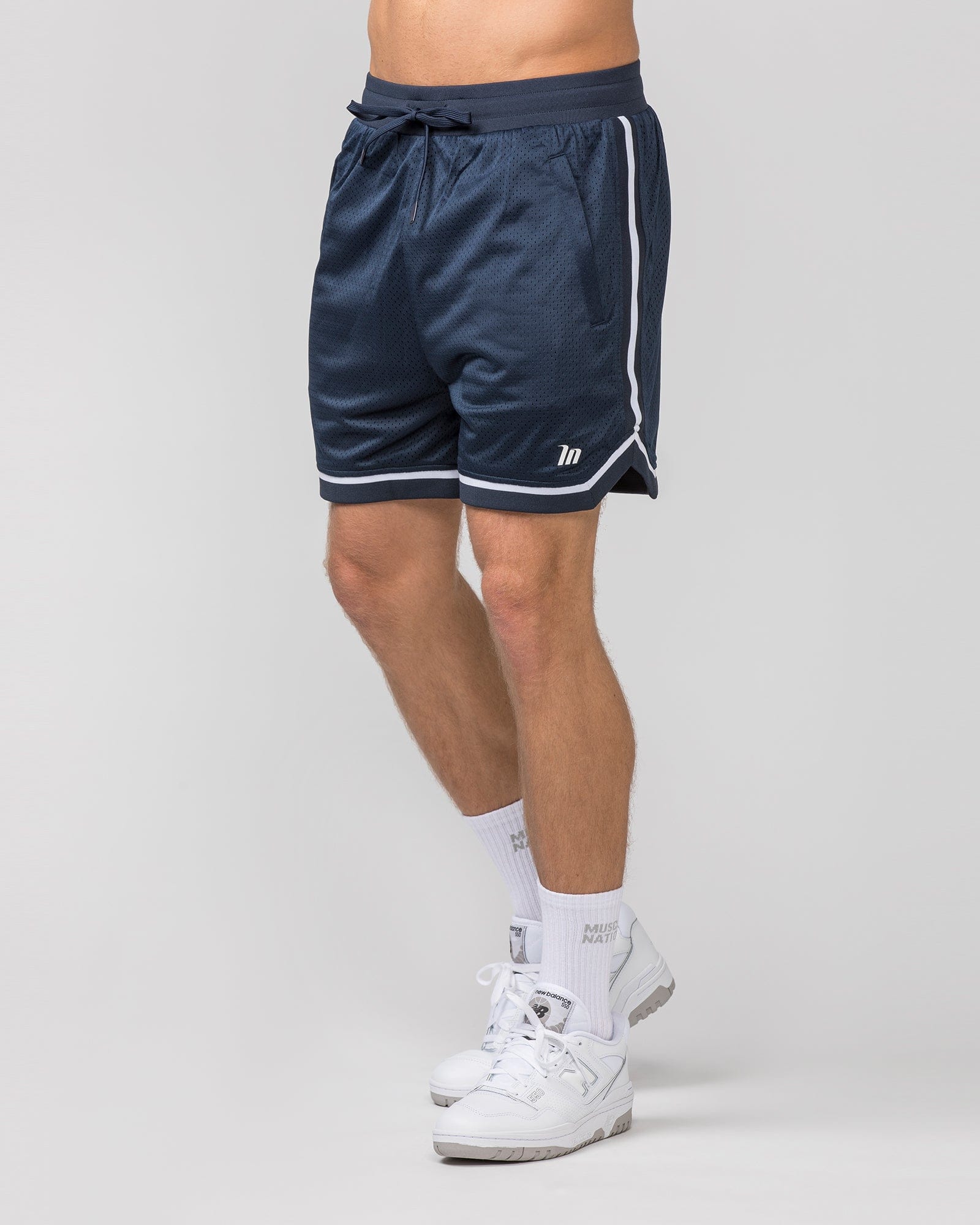 Muscle Nation Shorts Mens 5" Basketball Shorts - Navy