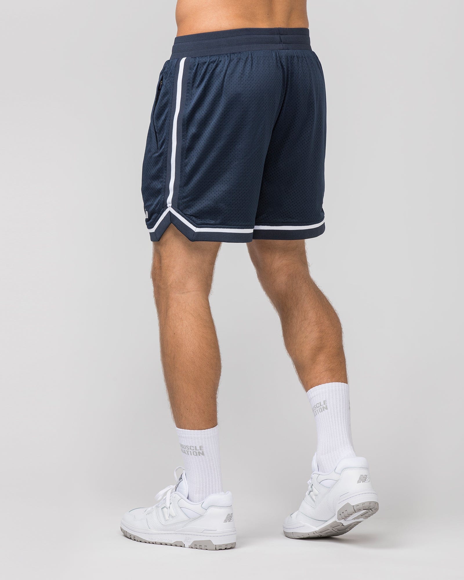 Muscle Nation Shorts Mens 5" Basketball Shorts - Navy