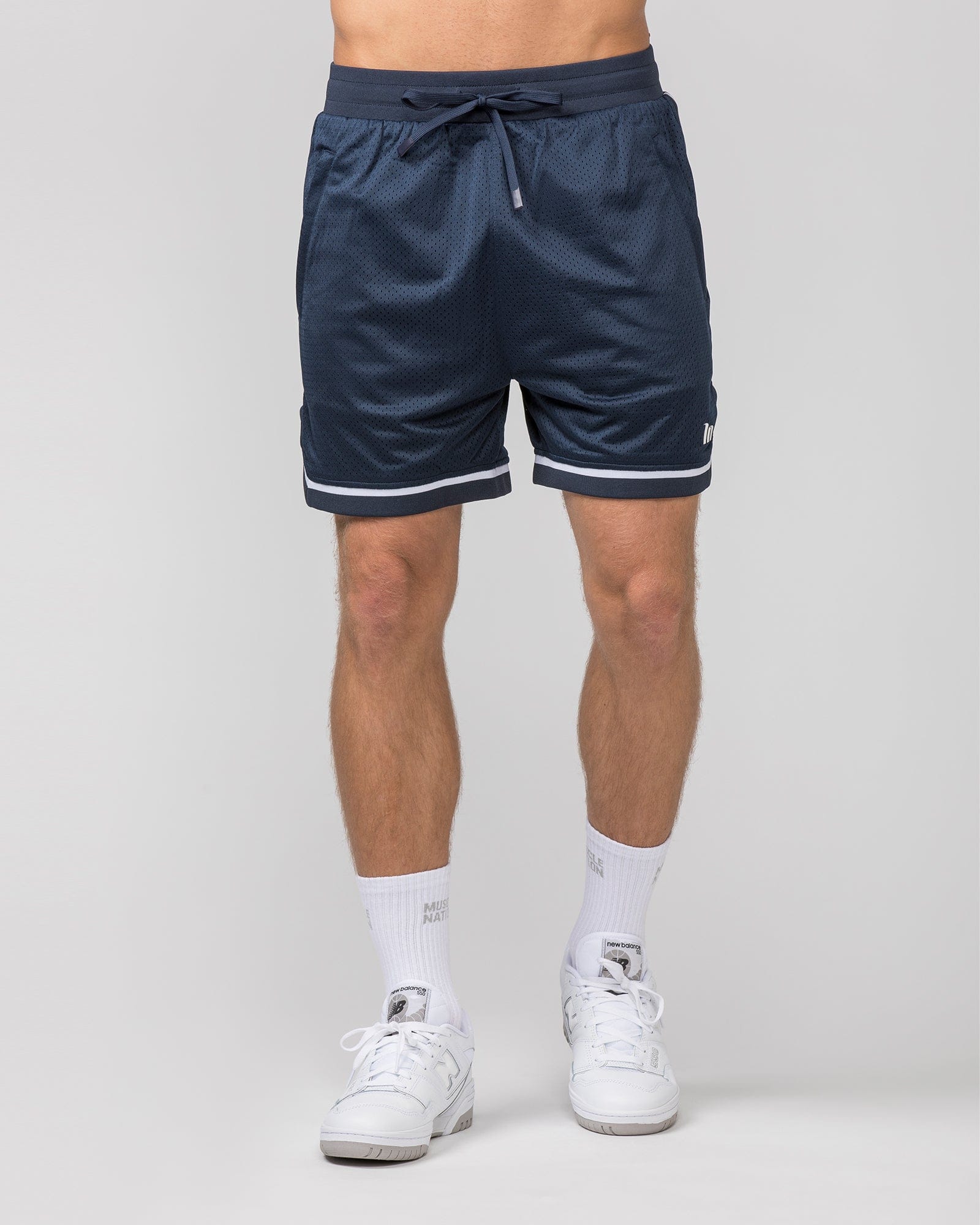 Muscle Nation Shorts Mens 5" Basketball Shorts - Navy