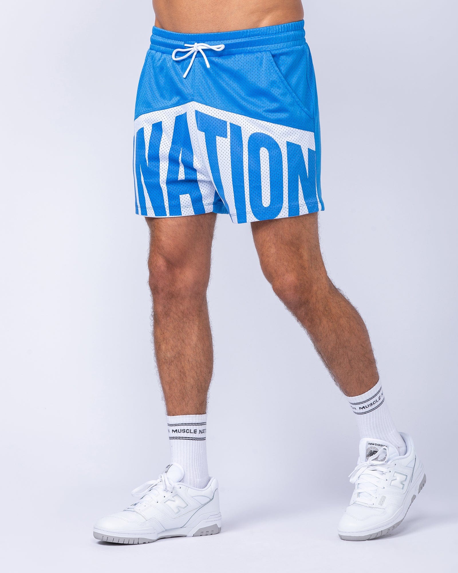 Muscle Nation Shorts MNation Lay Up 3.5" Shorts - Azure Blue