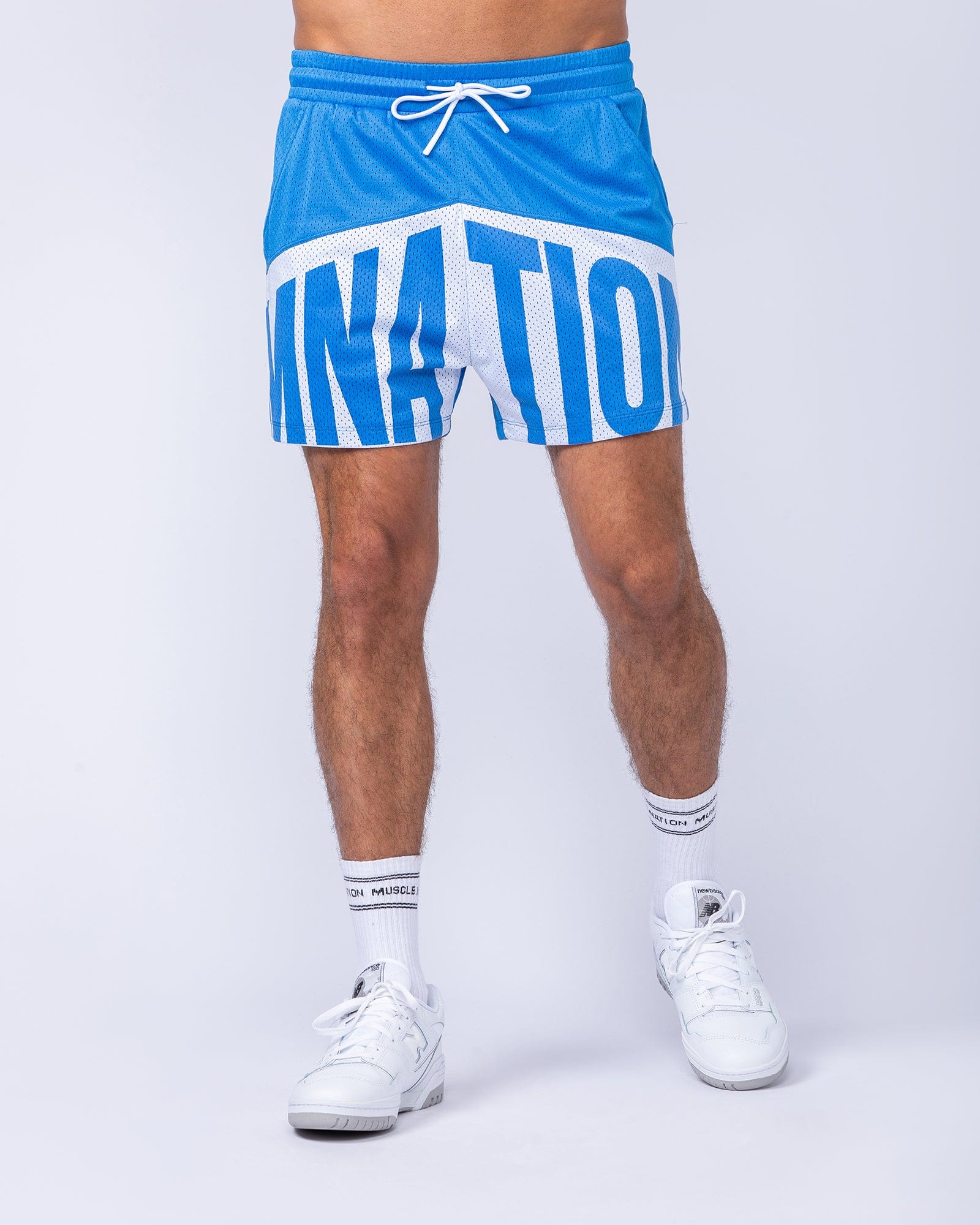 Muscle Nation Shorts MNation Lay Up 3.5" Shorts - Azure Blue
