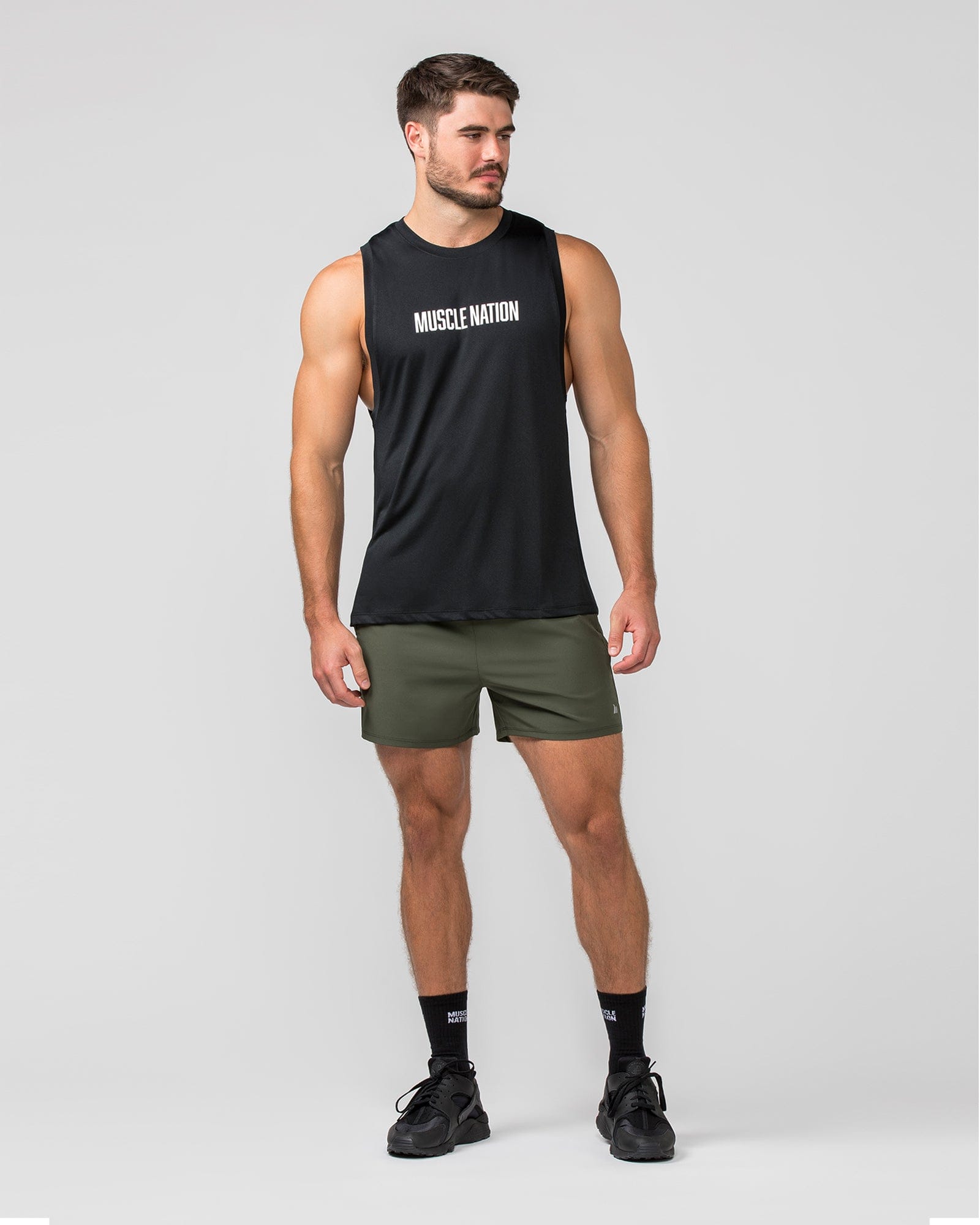 Muscle Nation Shorts New Heights 4" Shorts - Dark Khaki