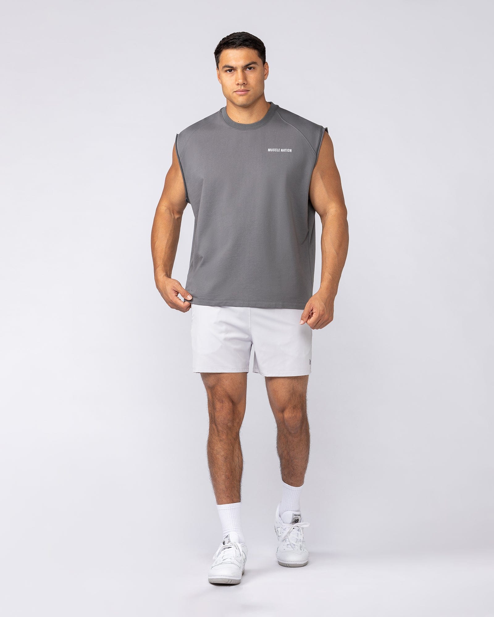 Muscle Nation Shorts New Heights 4" Shorts - Ice Grey
