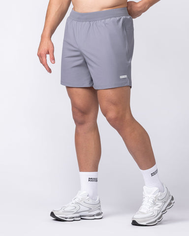 Muscle Nation Shorts On Repeat Training 5" Shorts - Cement