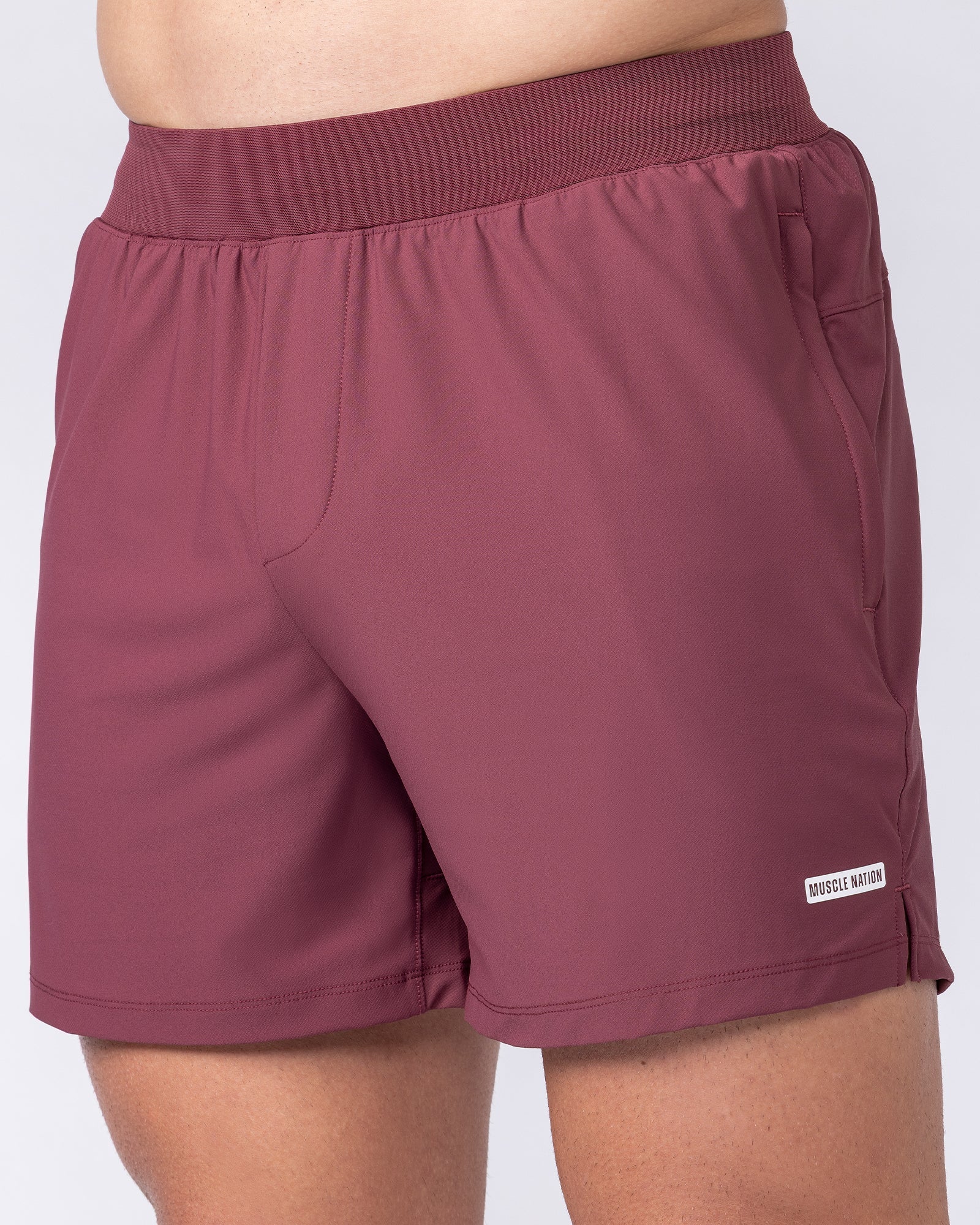 Muscle Nation Shorts On Repeat Training 5" Shorts - Maroon