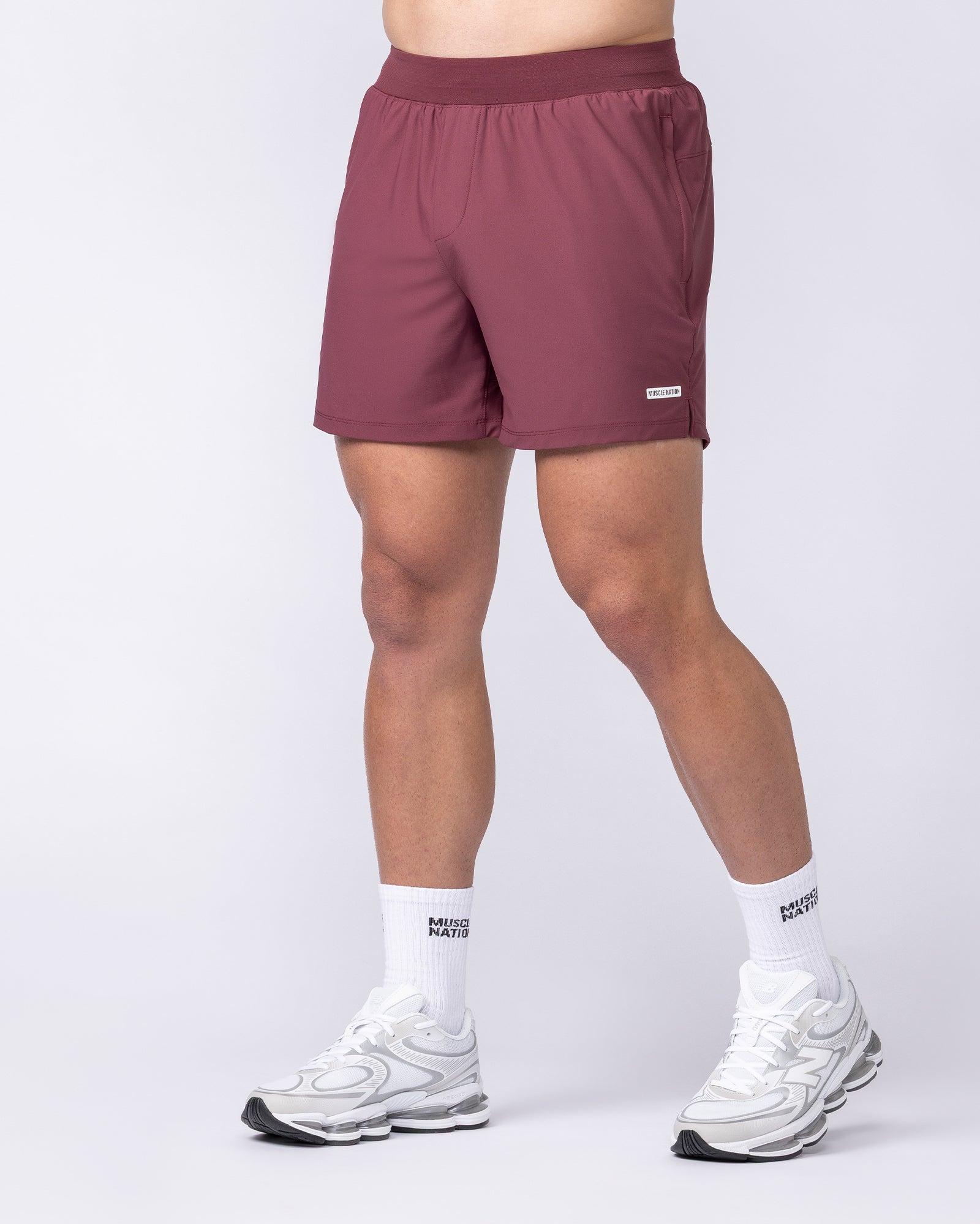 Muscle Nation Shorts On Repeat Training 5" Shorts - Maroon