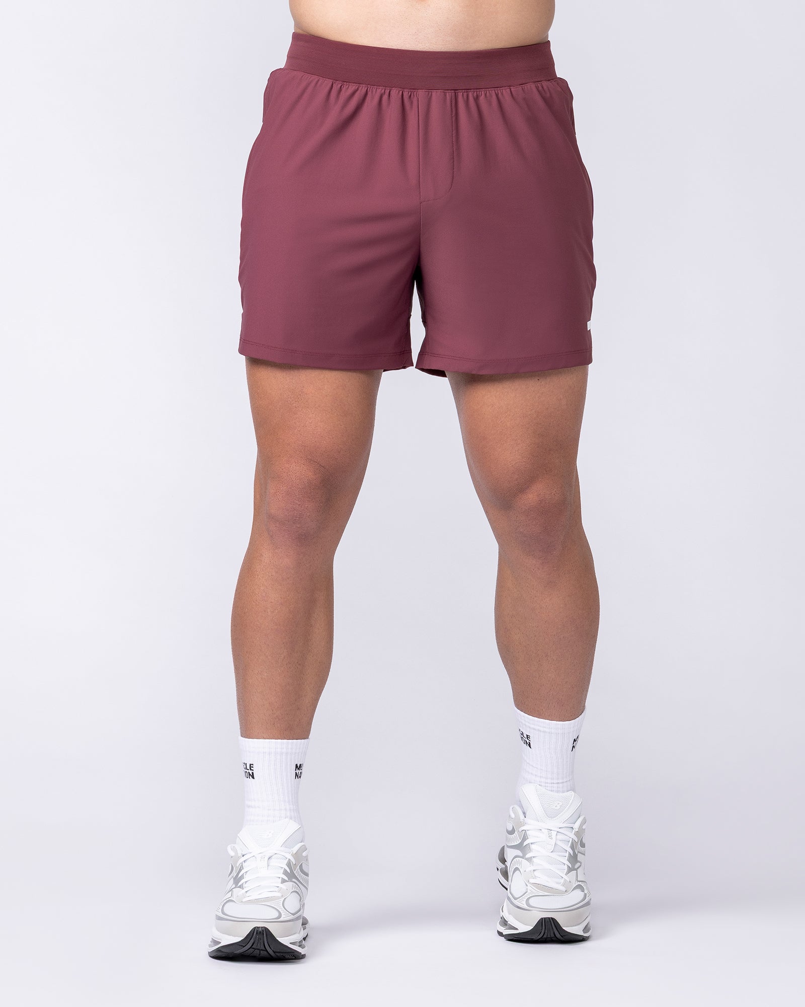 Muscle Nation Shorts On Repeat Training 5" Shorts - Maroon