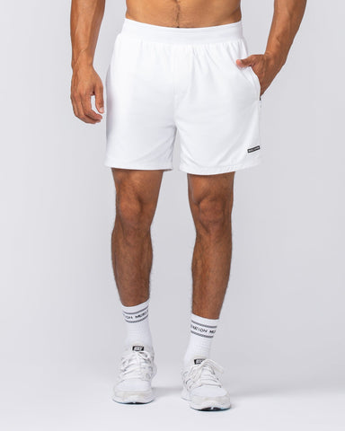 Muscle Nation Shorts On Repeat Training 5" Shorts - White