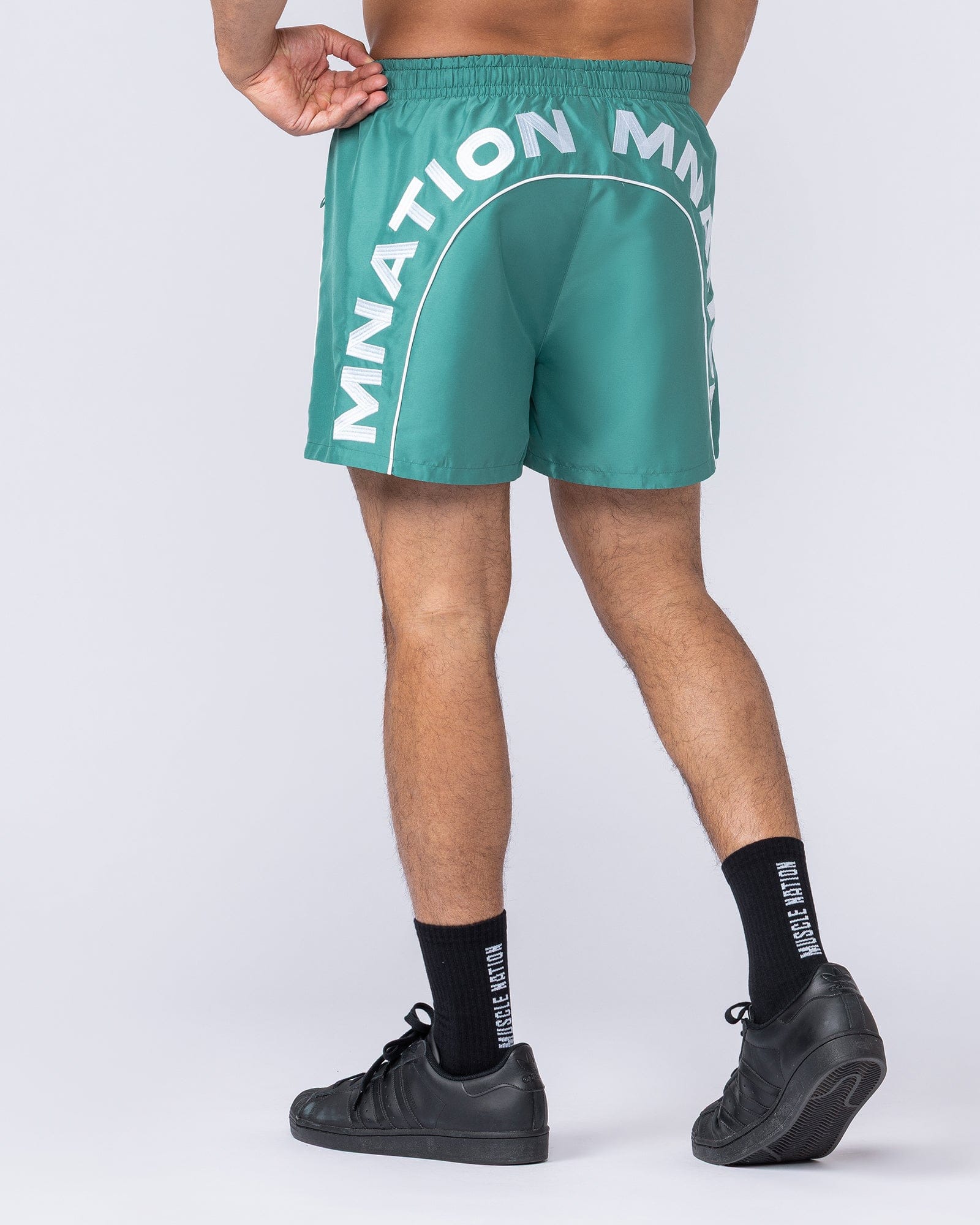 Muscle Nation Shorts Overdrive 4" Shorts - Alpine