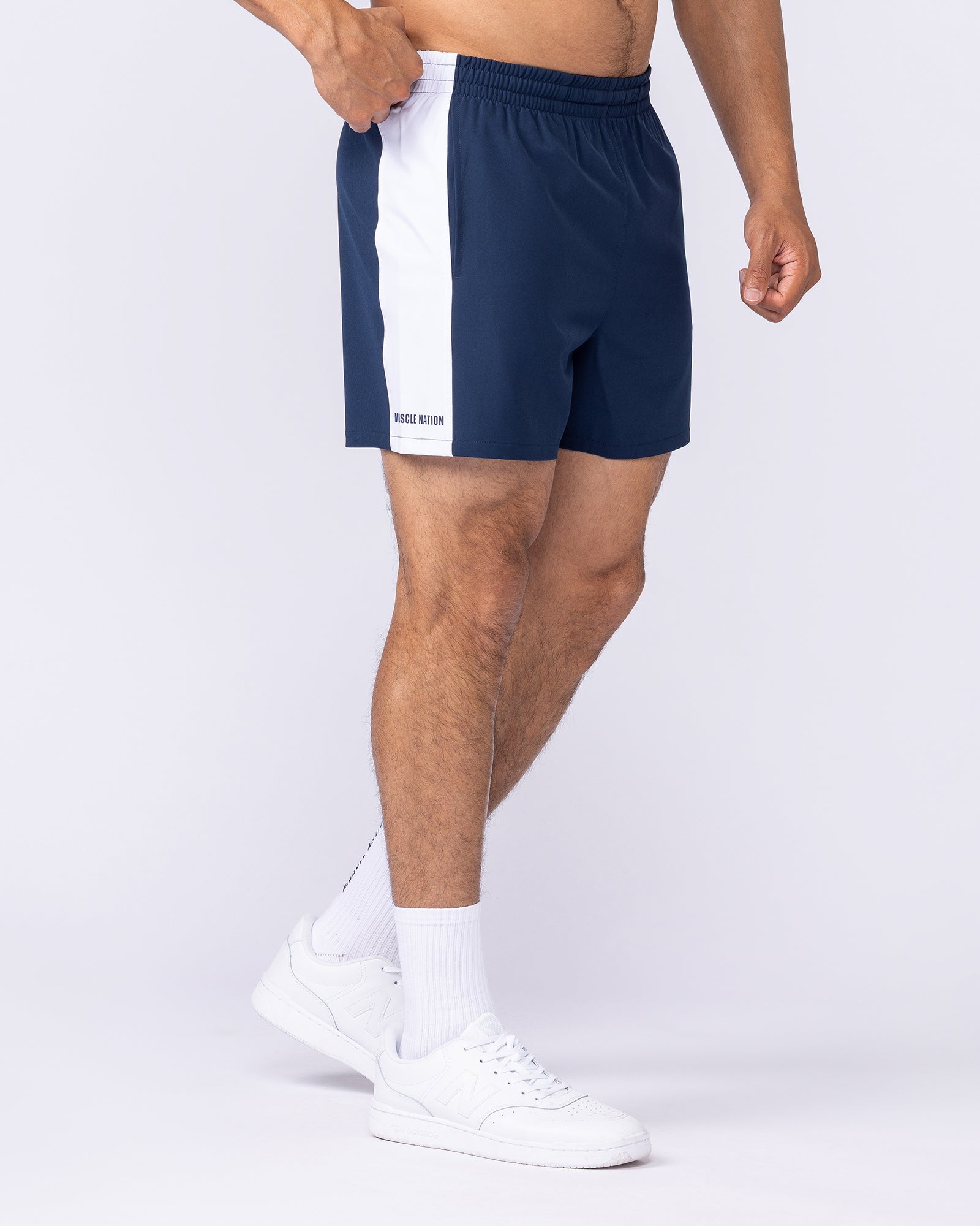 Muscle Nation Shorts Panelled Function 4" Shorts - Navy