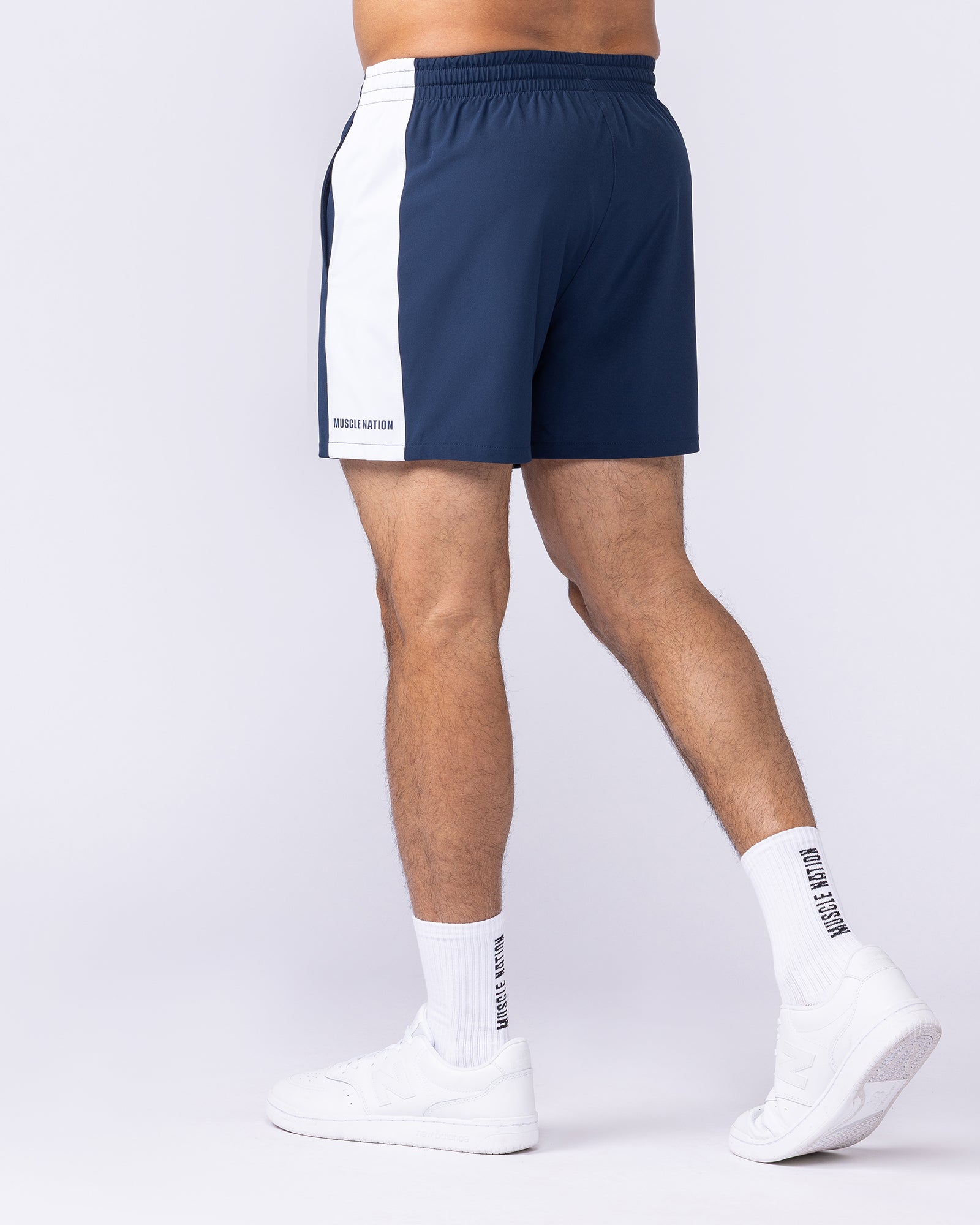Muscle Nation Shorts Panelled Function 4" Shorts - Navy