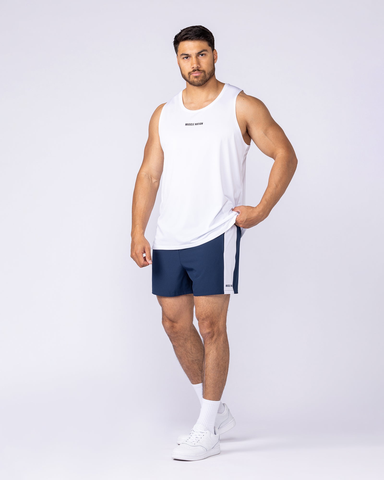Muscle Nation Shorts Panelled Function 4" Shorts - Navy