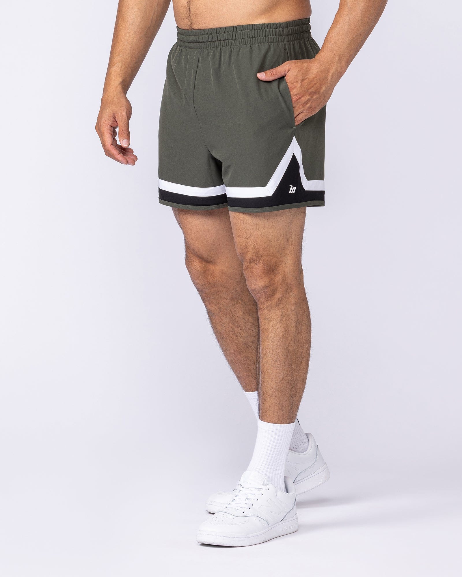 Muscle Nation Shorts Player 4" Active Shorts - Dark Khaki