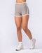 Muscle Nation Shorts Retro Rib Shorty Shorts - Oat / White
