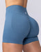 Muscle Nation Shorts Revealed Seamless Midway Shorts - Bluestone