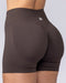 Muscle Nation Shorts Revealed Seamless Midway Shorts - Cocoa