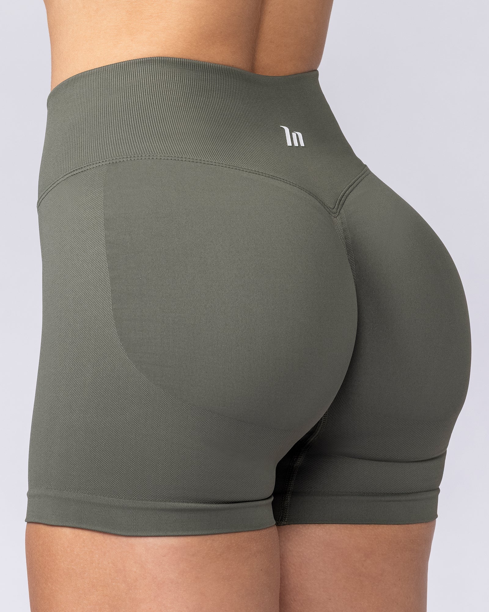 Muscle Nation Shorts Revealed Seamless Midway Shorts - Eucalyptus