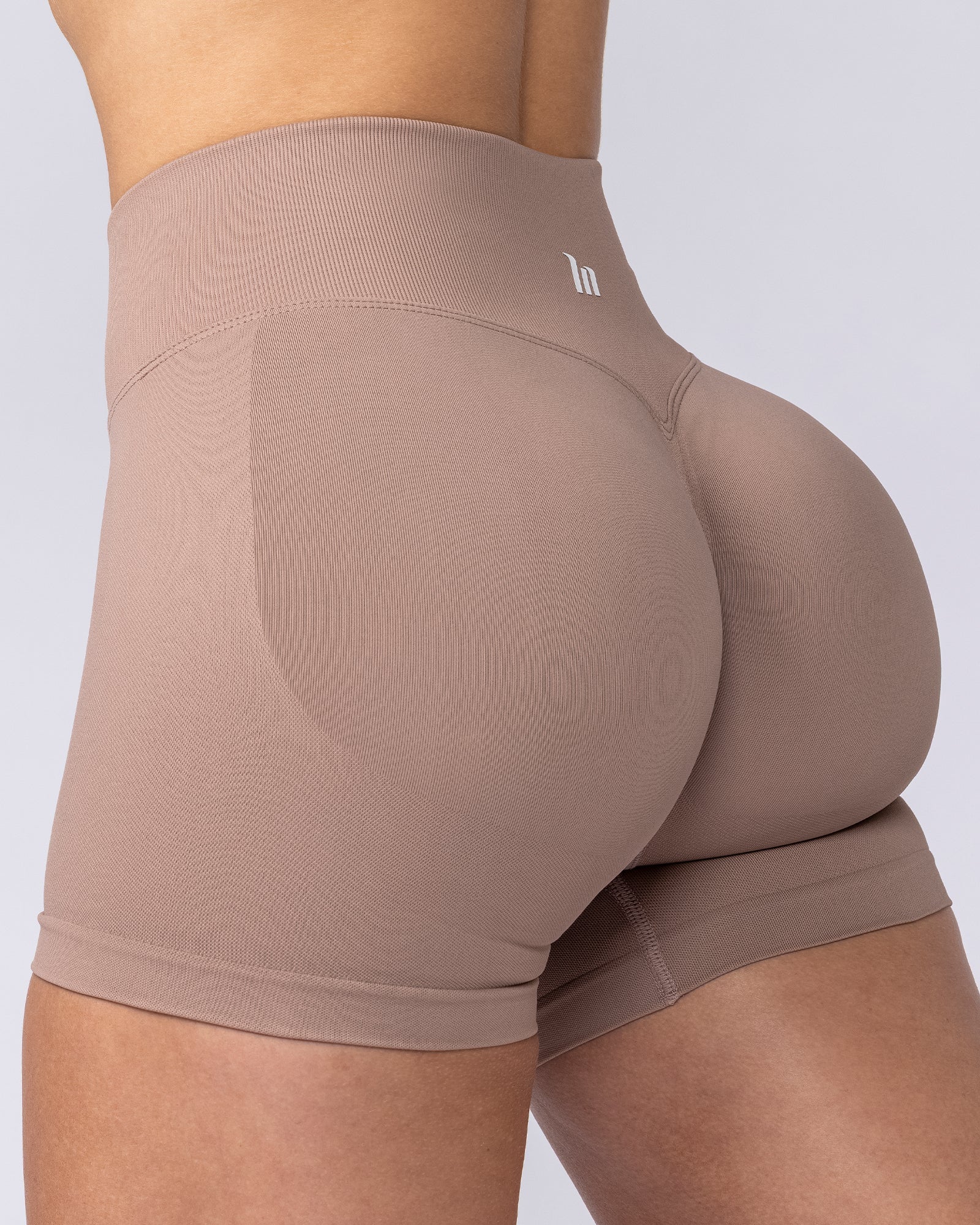 Muscle Nation Shorts Revealed Seamless Midway Shorts - Praline