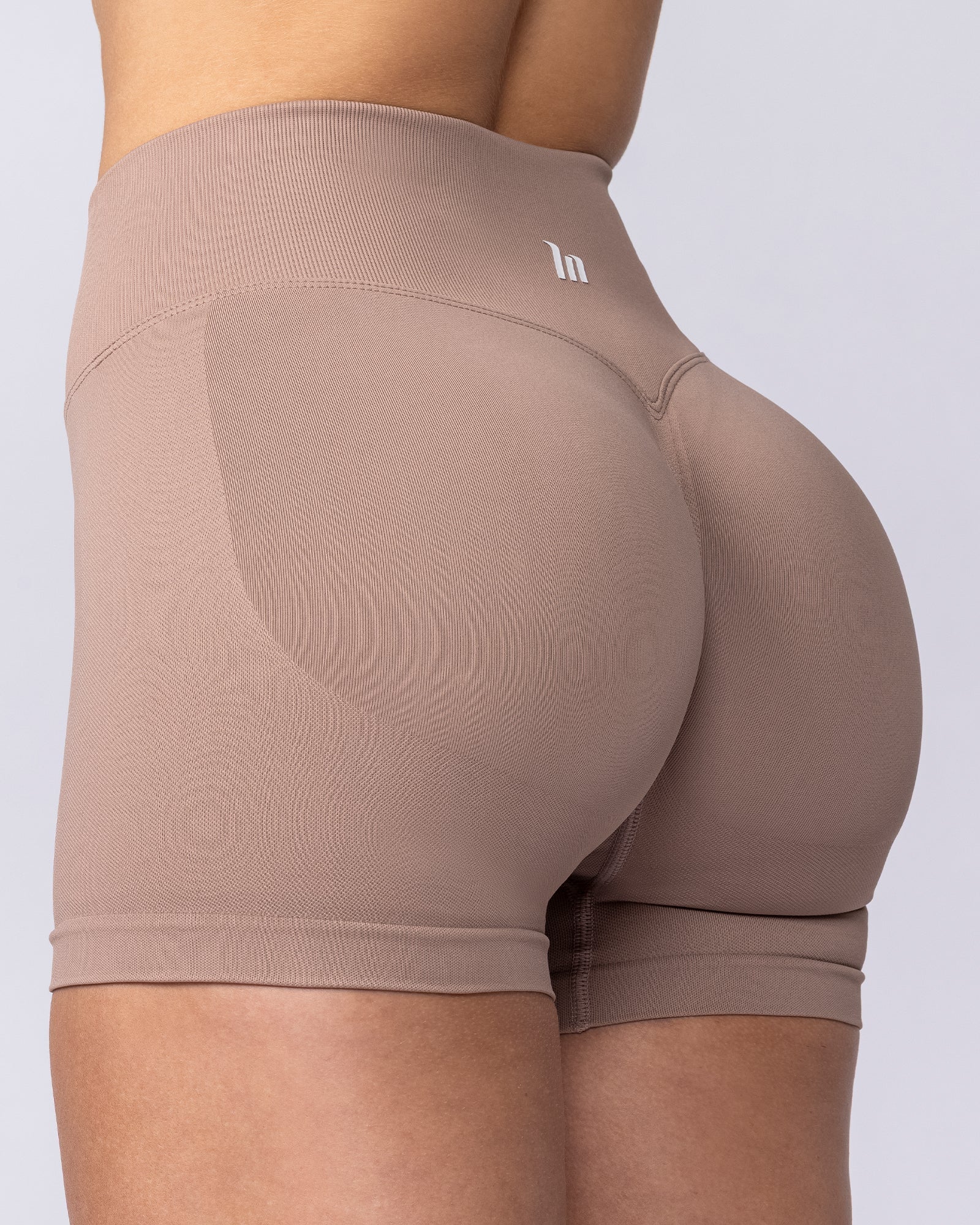 Muscle Nation Shorts Revealed Seamless Midway Shorts - Praline