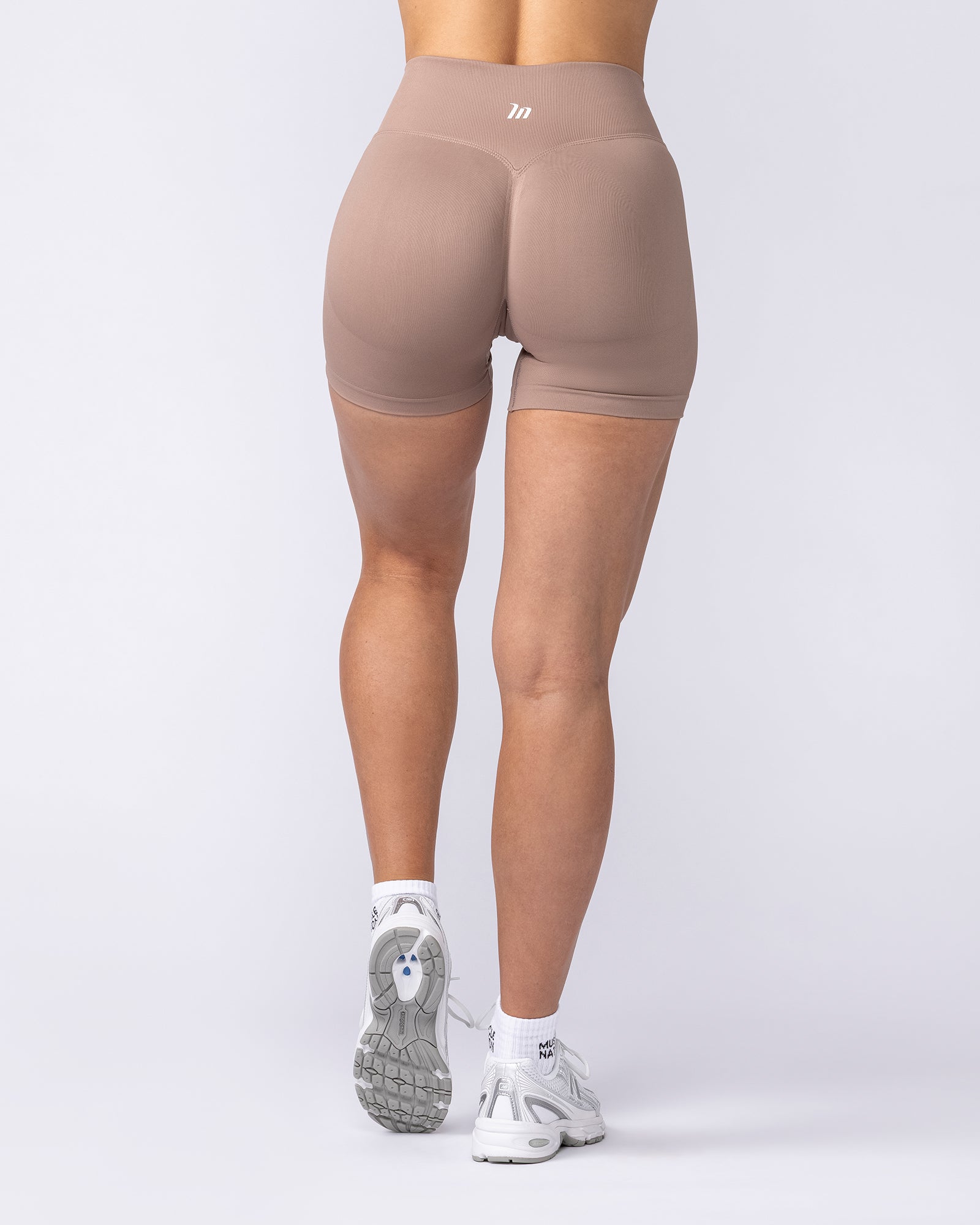 Muscle Nation Shorts Revealed Seamless Midway Shorts - Praline