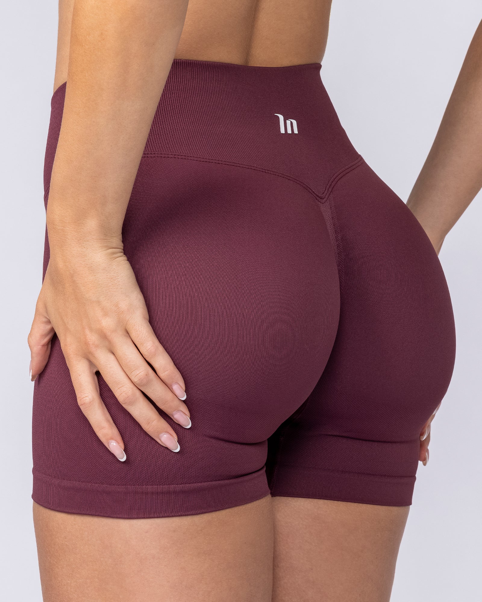 Muscle Nation Shorts Revealed Seamless Midway Shorts - Wine